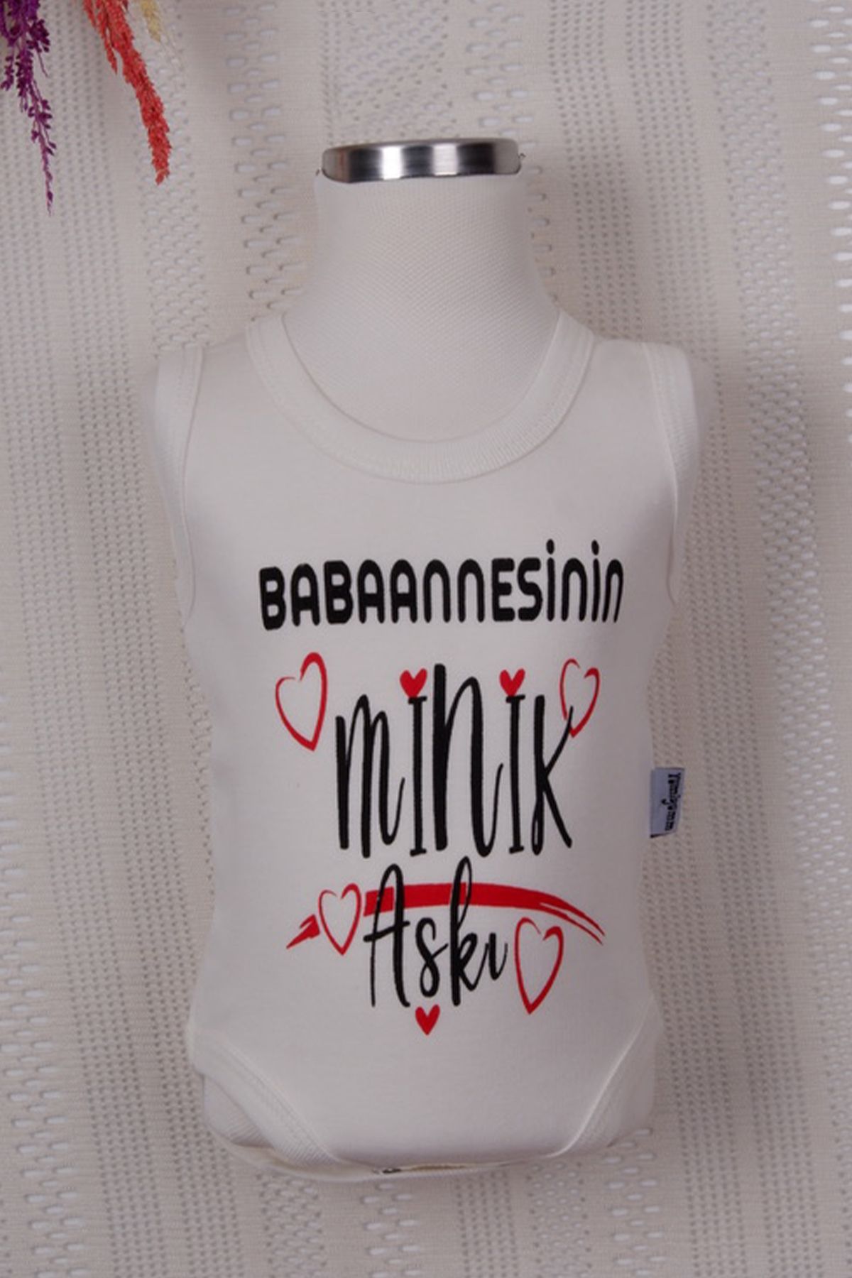 LilJoy Baskılı Bebek Body Zıbın Babaannesinin Minik Aşkı %100 Pamuk