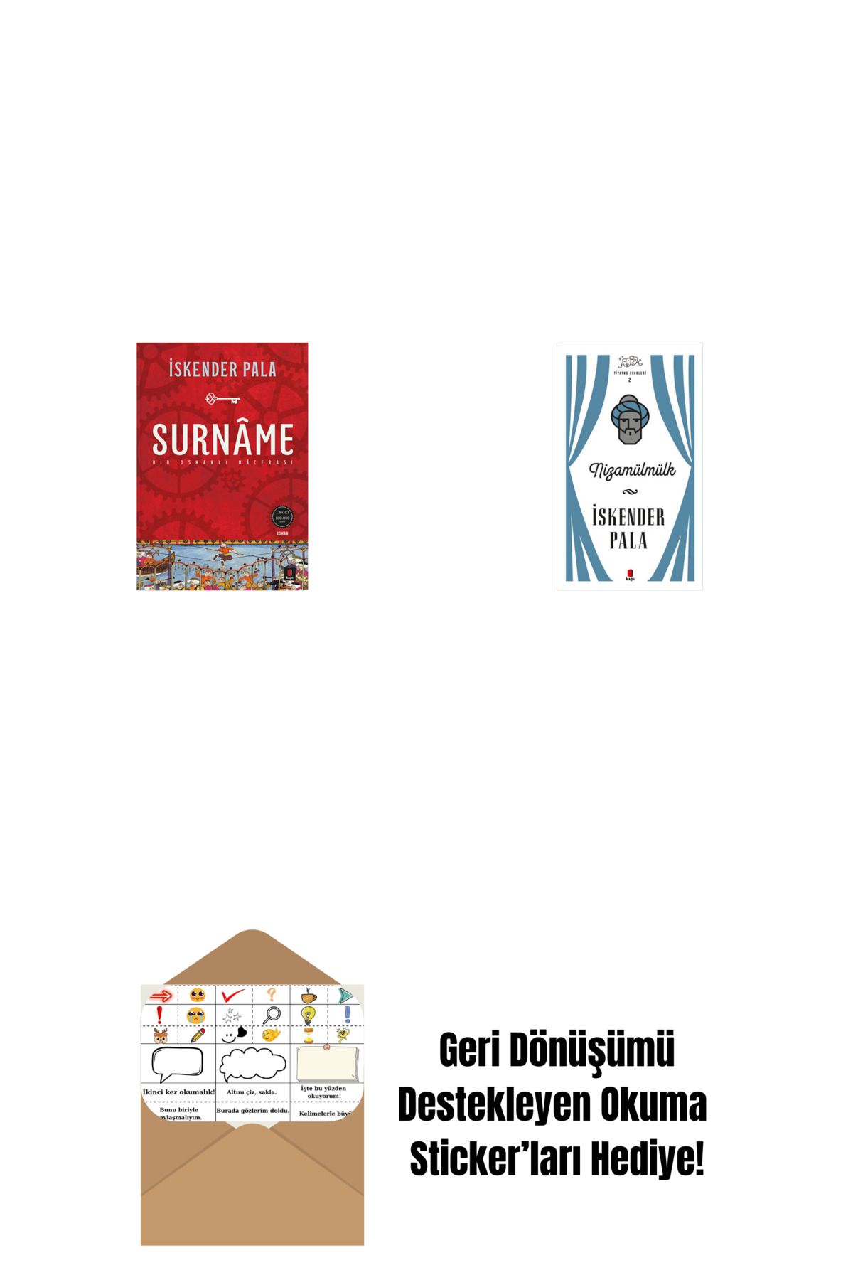Alfa Yayınları Surnâme - Bir Osmanlı Mâcerası + Nizamülmülk (Ciltli) + Okuma Sticker'ları