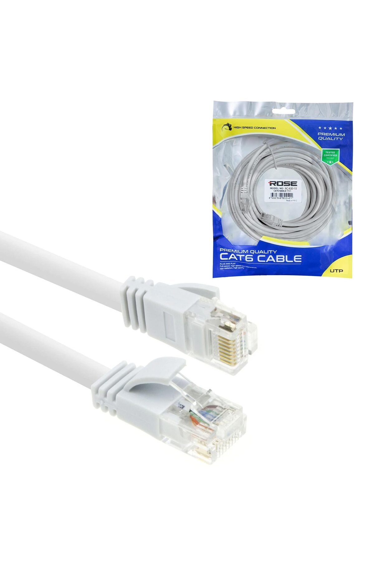 Rose Cat6 Patch Kablo 15mt Rose RC-820-15 RR8