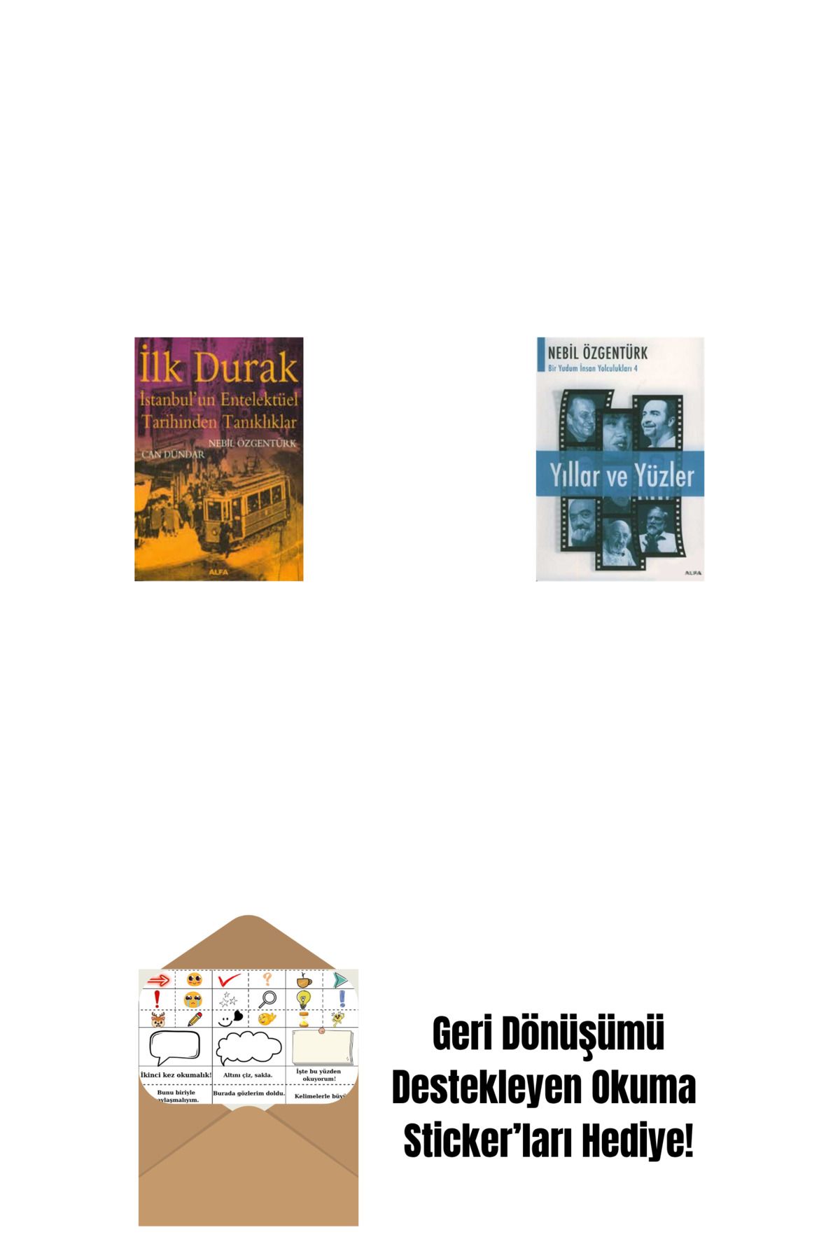 Alfa Yayınları İlk Durak + Yıllar ve Yüzler + Okuma Sticker'ları