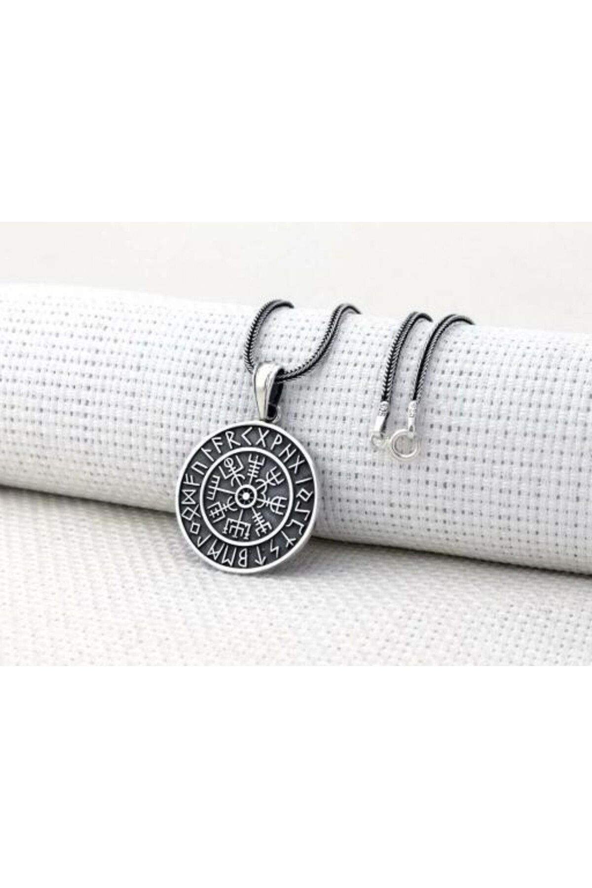 shop Viking Vegvisir Pusulası 925 Ayar Gümüş Erkek Kolye