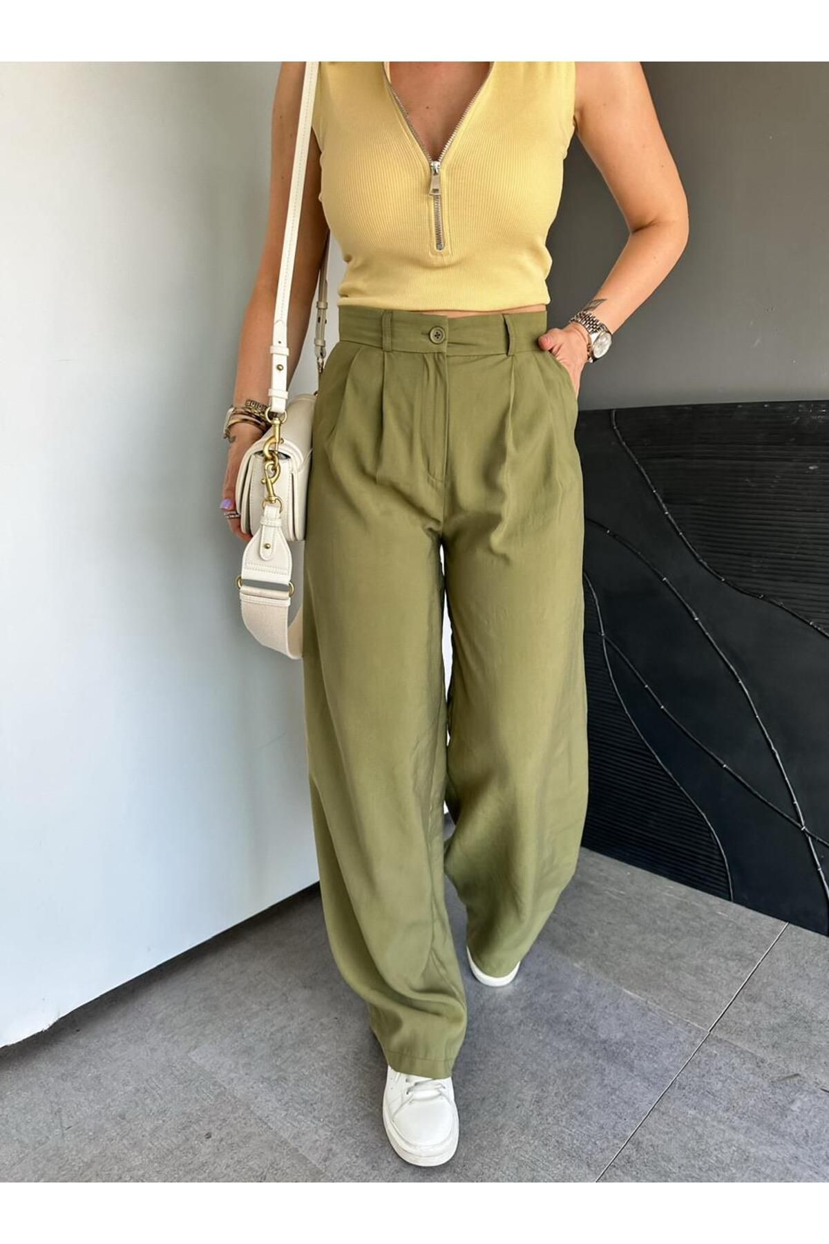 Zerrincan Giyim Haki Marka Model Bol Pantolon