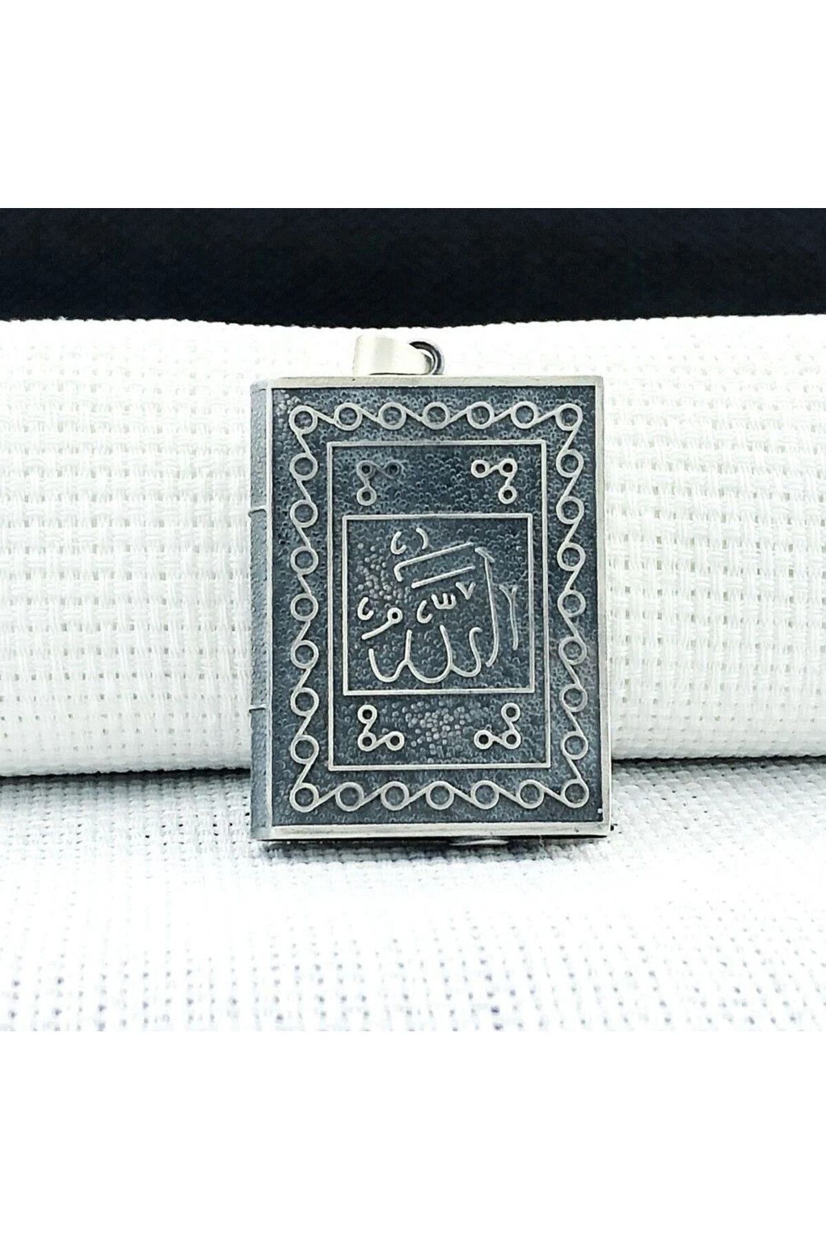 shop Allah Muhammet Yazılı Cevşeni Kebir Dualı 925 Ayar Gümüş Erkek Kolye Ucu