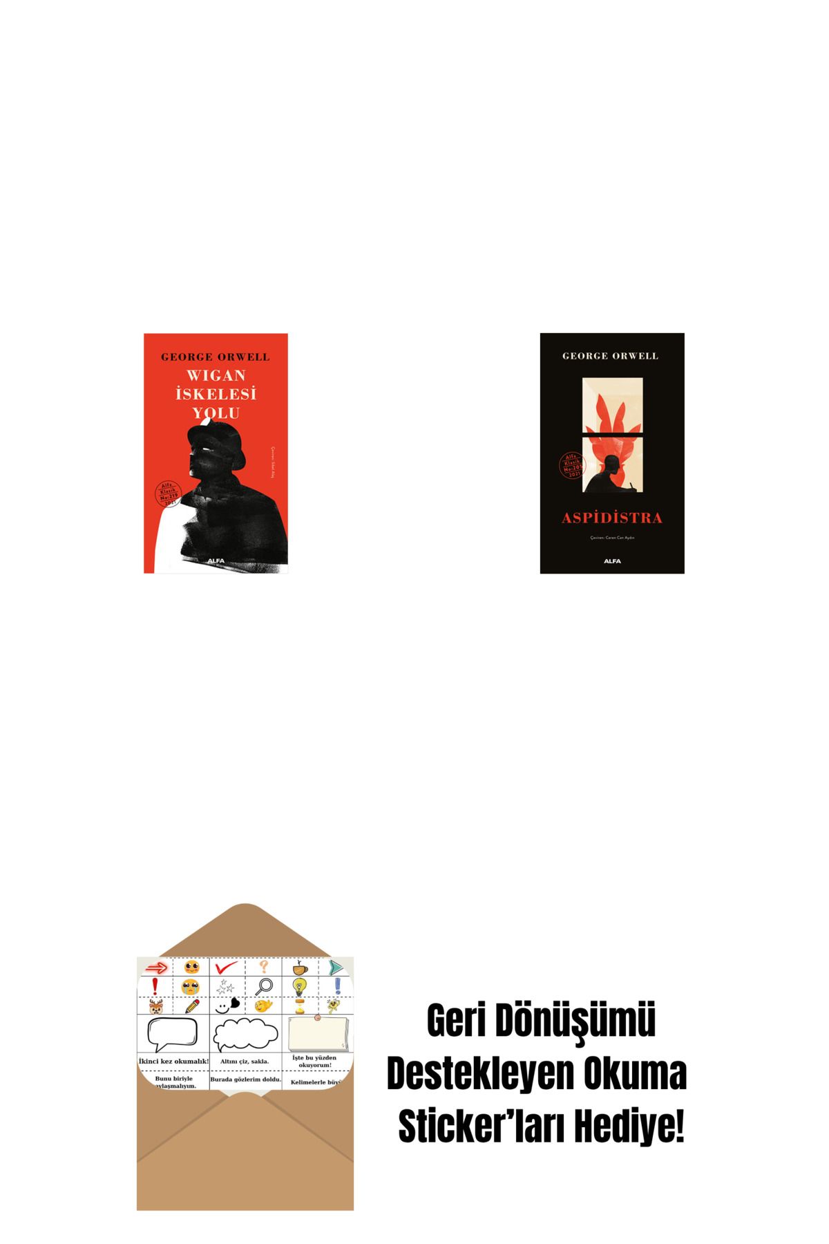 Alfa Yayınları Wigan İskelesi Yolu (Ciltli) + Aspidistra (Ciltli) + Okuma Sticker'ları