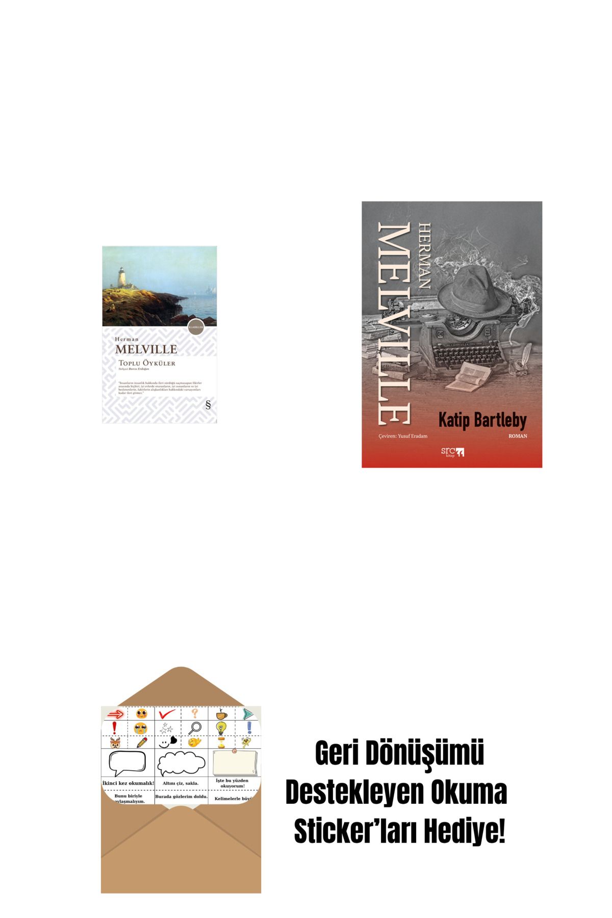 Alfa Yayınları Toplu Öyküler - Herman Melville + Kâtip Bartleby + Okuma Sticker'ları