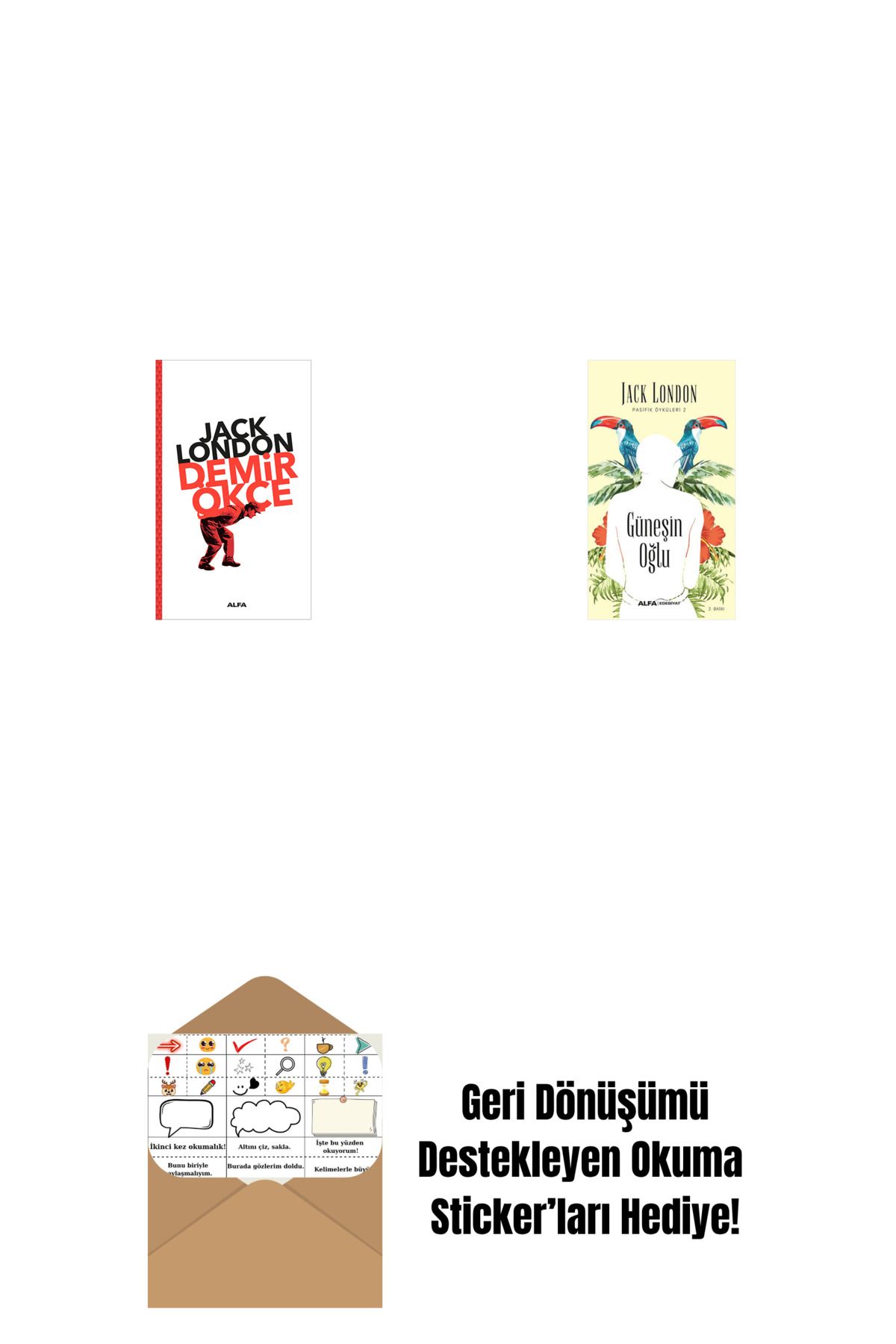 Alfa Yayınları Demir Ökçe + Güneşin Oğlu + Okuma Sticker'ları