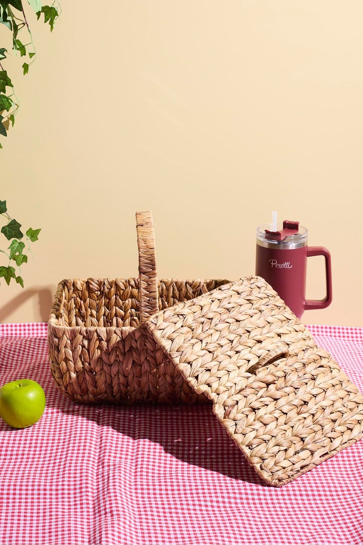 Perotti-Кошница за пикник Cliento Wicker с капак 35x28 см 2