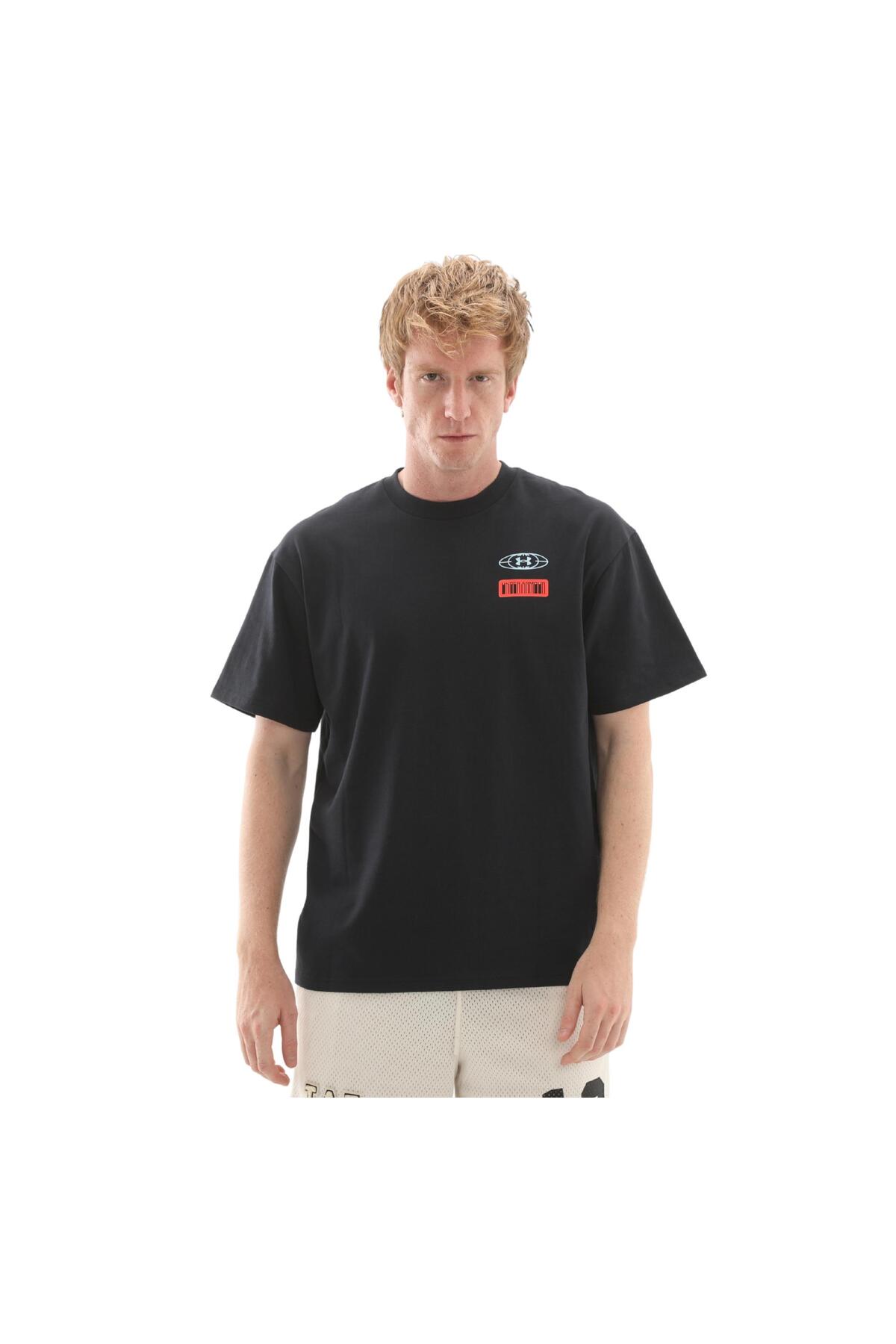 آندر آرمور تی شرت مردانه آندر آرمور مدل UA M HWT Hoops Mix Tape Ss مشکی A1390189-001