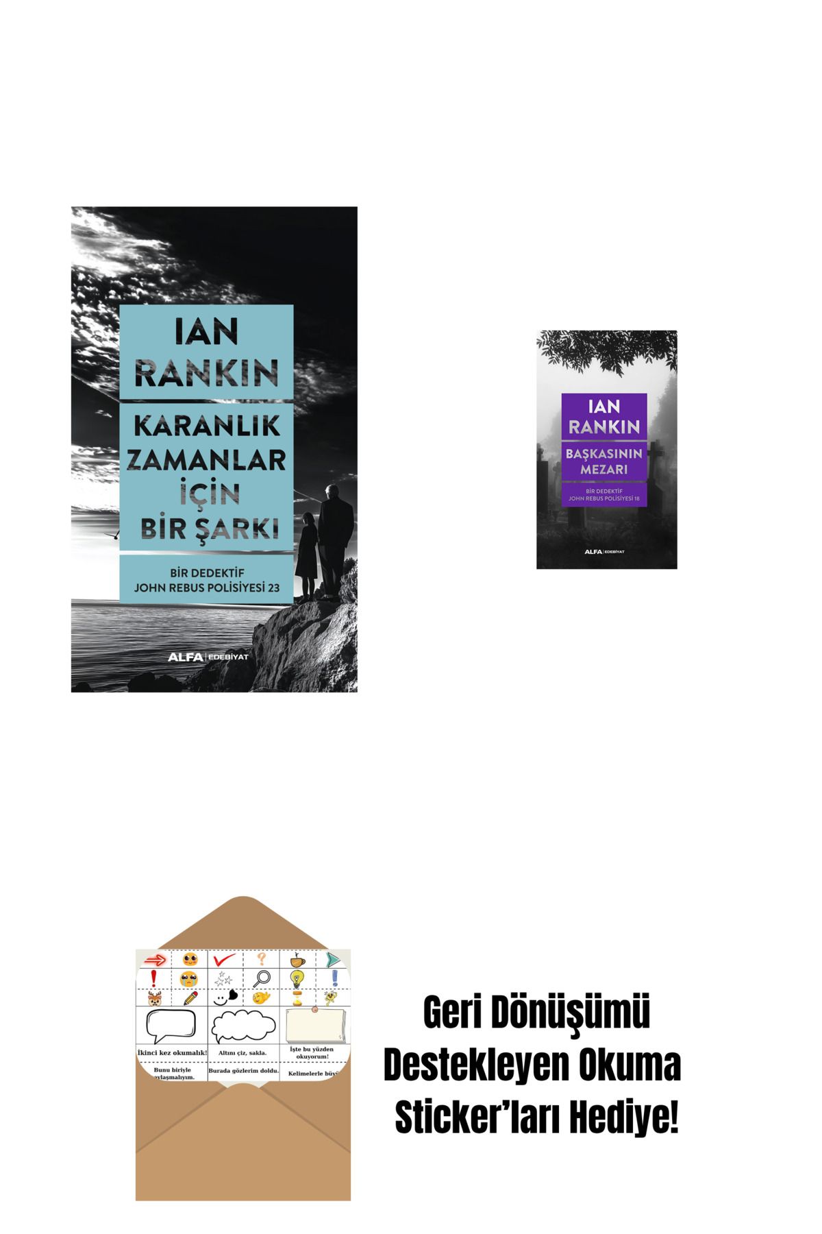 Alfa Yayınları Karanlık Zamanlar İçin Bir Şarkı + Başkasının Mezarı + Okuma Sticker'ları