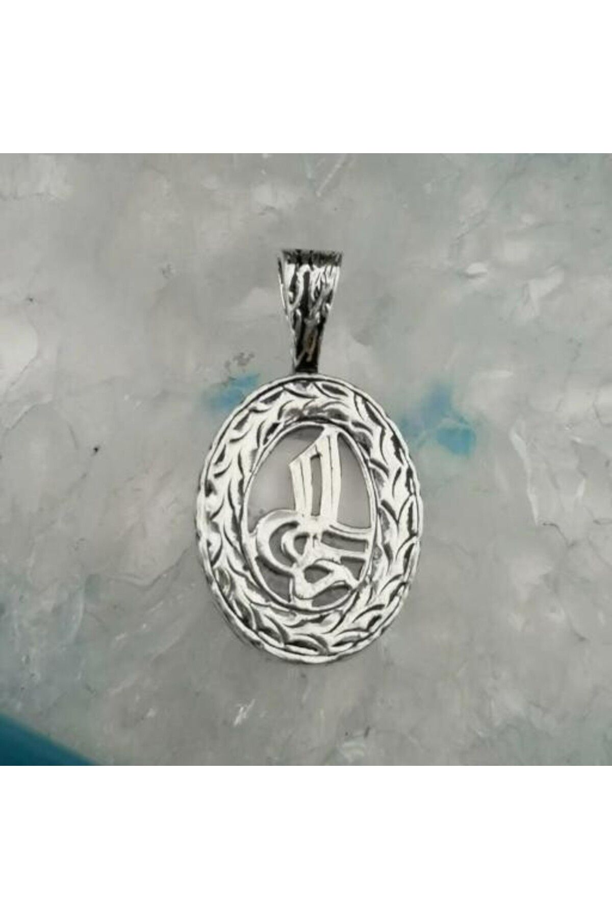 shop Tuğra Tasarımlı Dualı 925 Ayar Gümüş Erkek Kolye Ucu