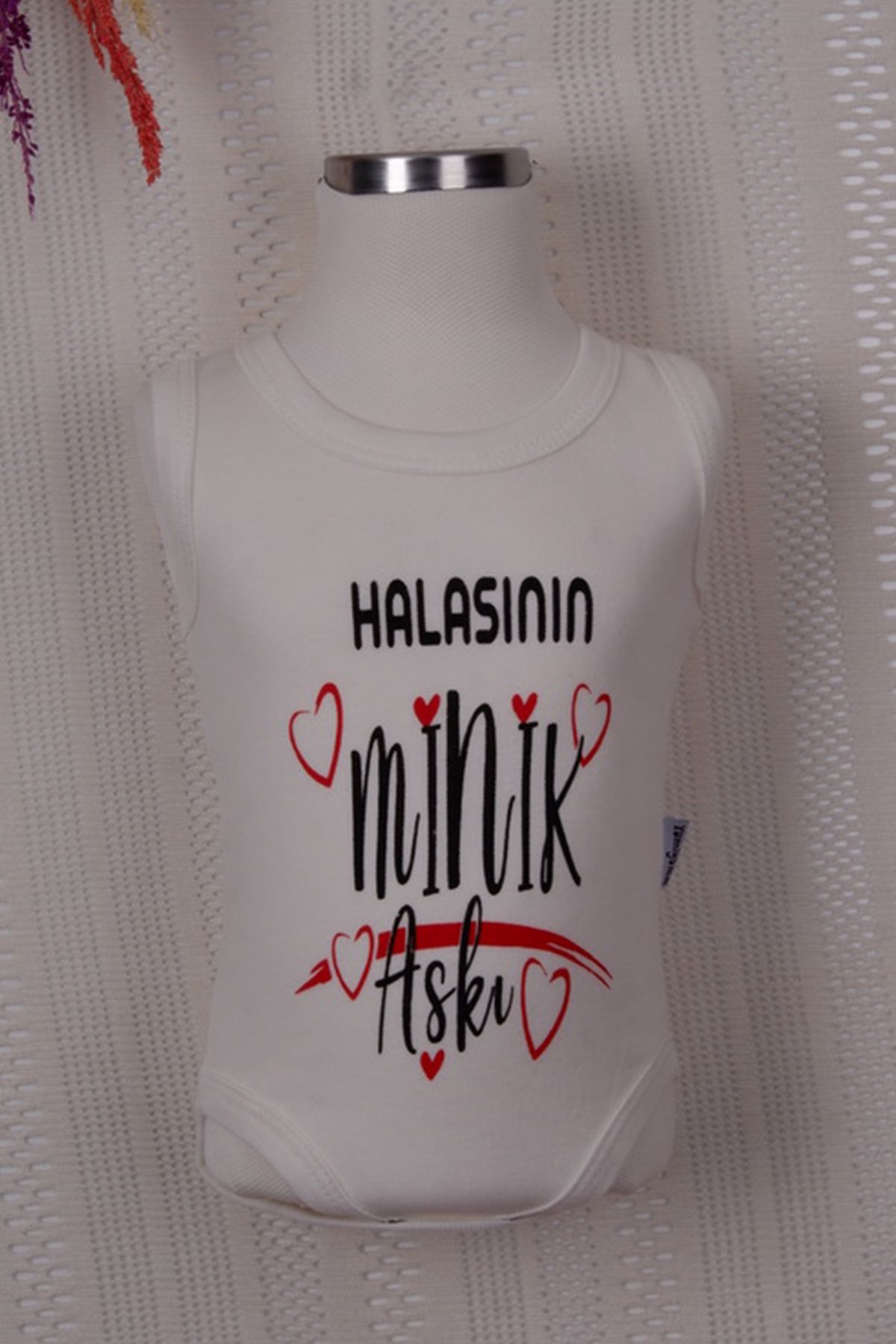 LilJoy Baskılı Bebek Body Zıbın Halasının Minik Aşkı %100 Pamuk