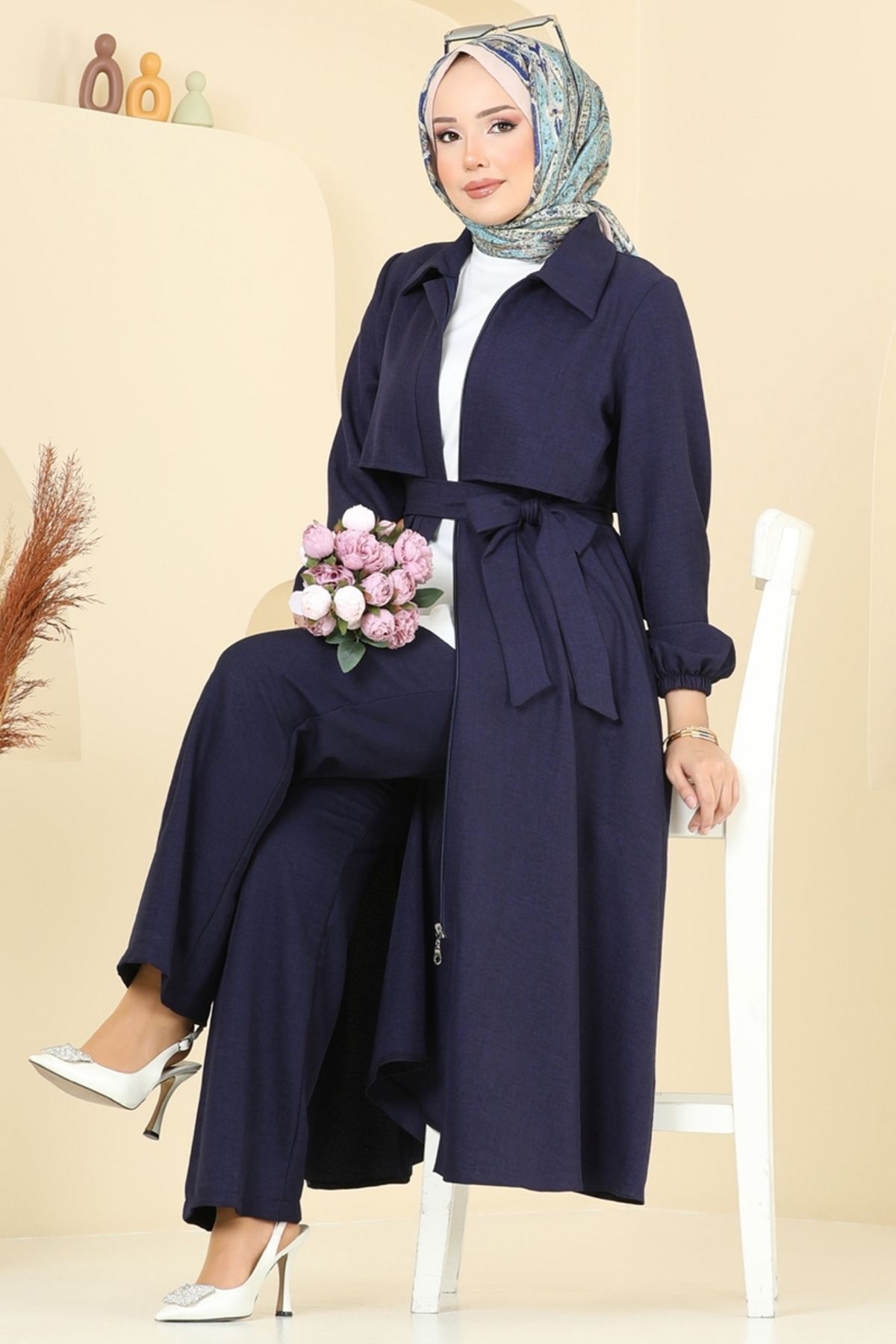 Modaselvim Gizli Fermuarlı Tesettür Takım 2692SL432 Laci