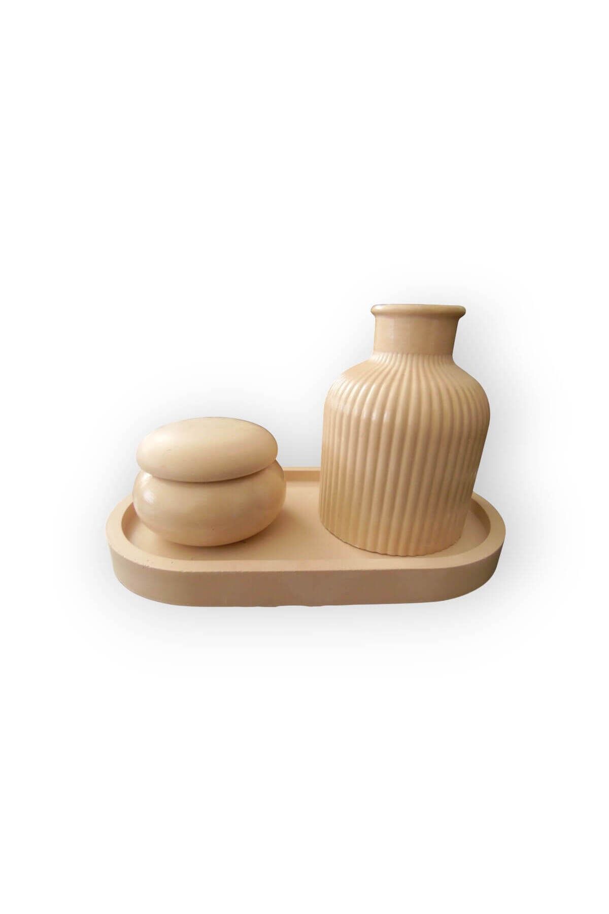 asilglow Mini Dekoratif Şık Vazo 3 lü Set