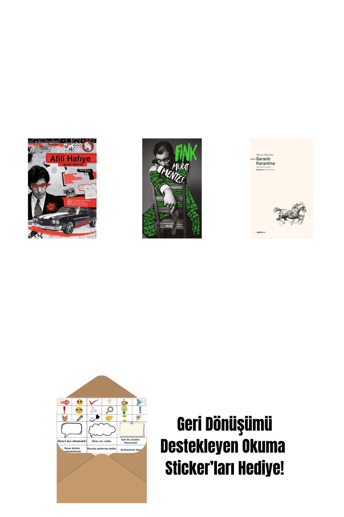 Alfa Yayınları Afili Hafiye + Fink + Garanti Karantina + Okuma Sticker'ları