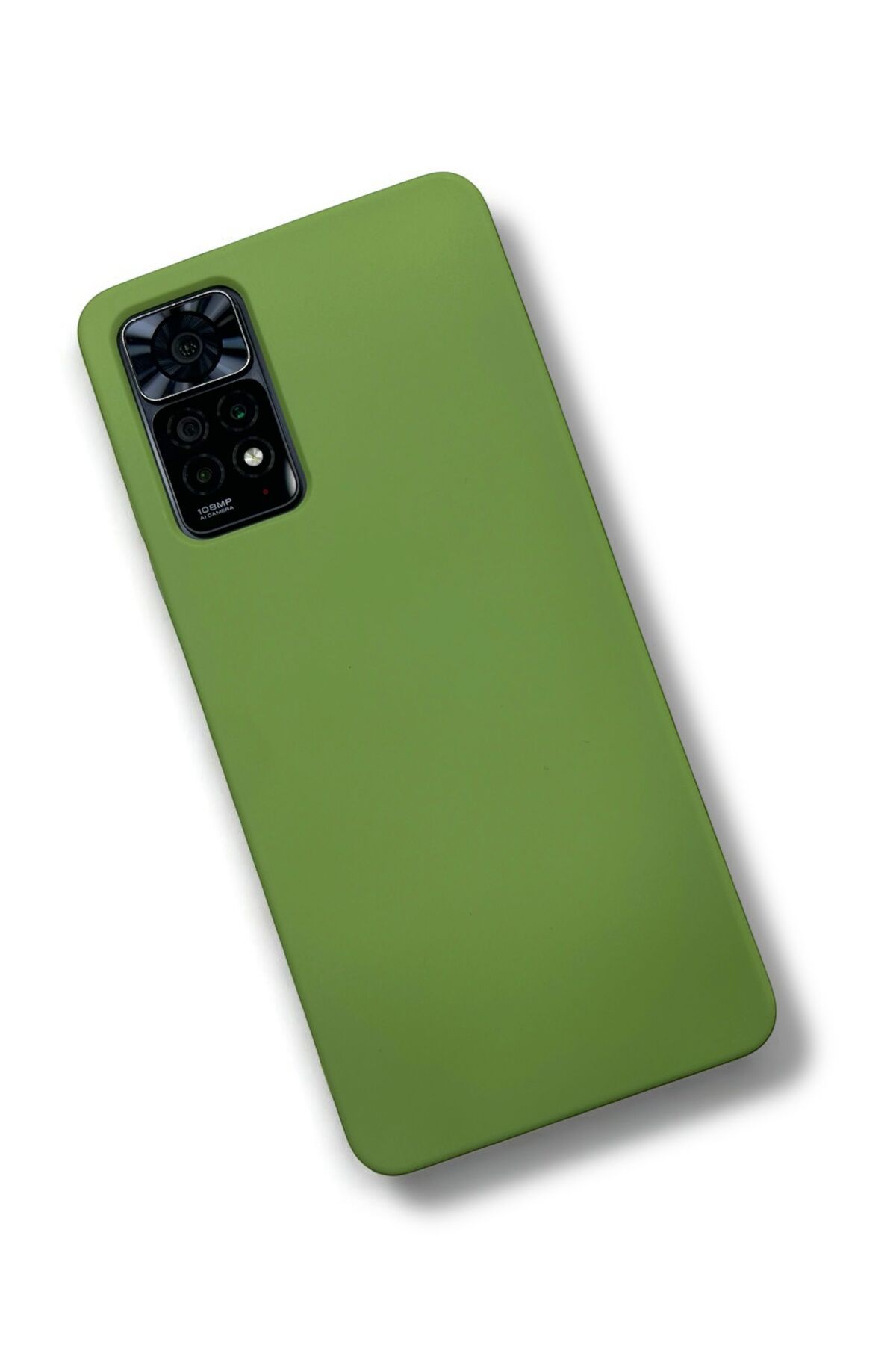 Merwish Xiaomi Redmi Note11 Pro Uyumlu Içi Kadife Soft Lansman Silikon Kılıf Kapak Yeşil