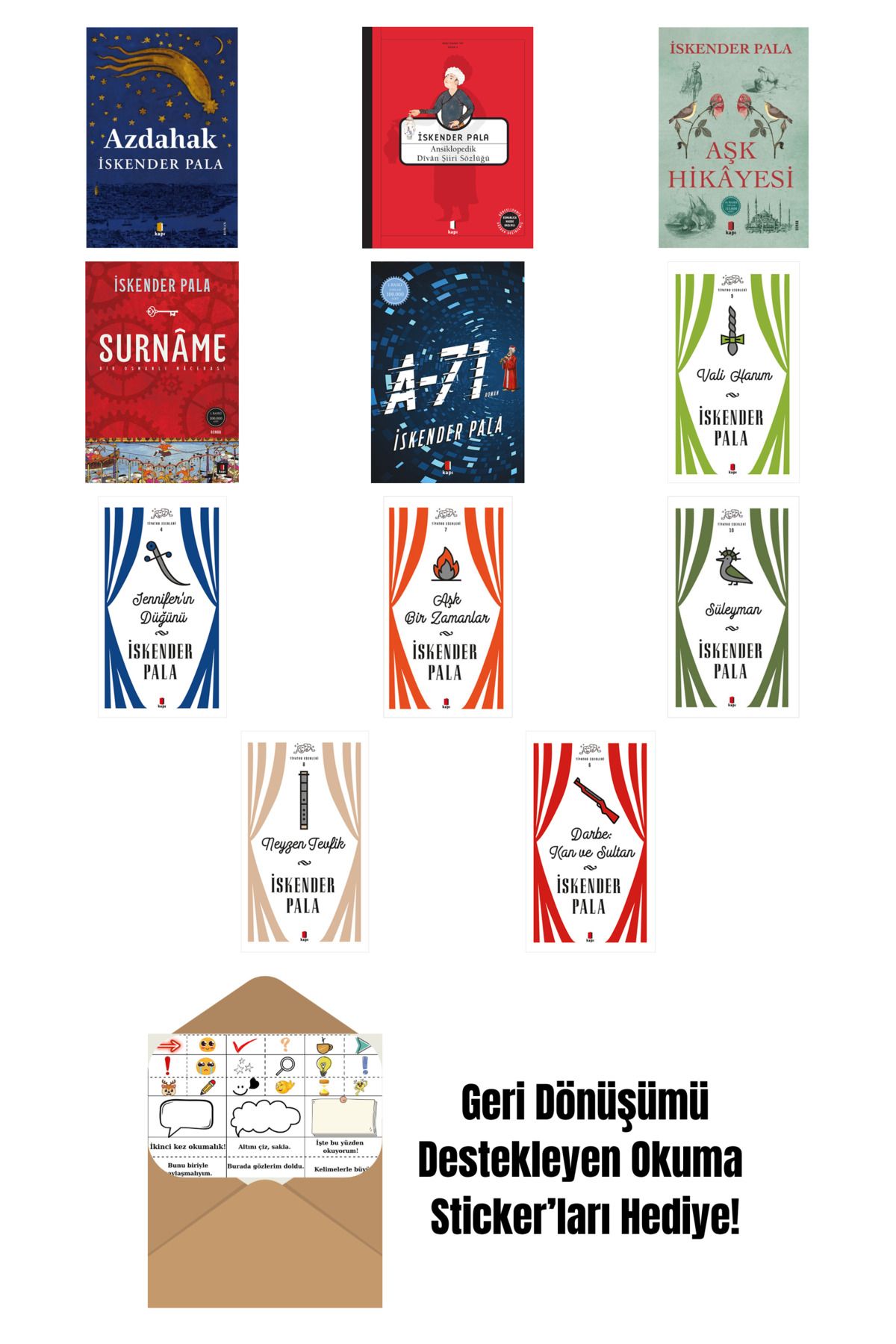 Alfa Yayınları İskender Pala 11 Kitap Set + Okuma Sticker'ları