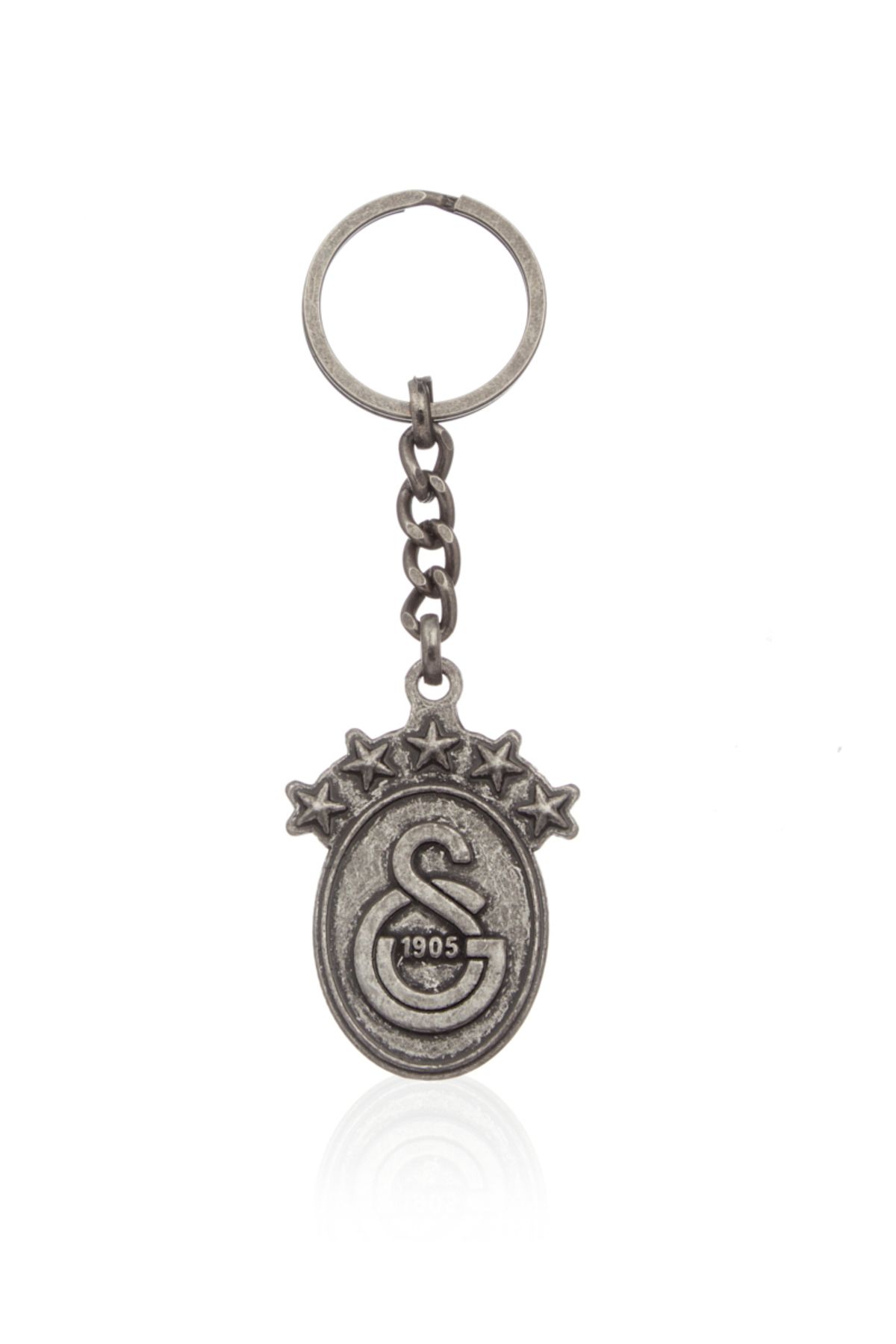 Galatasaray 5 Yıldız Antik Eskitme Metal Anahtarlık