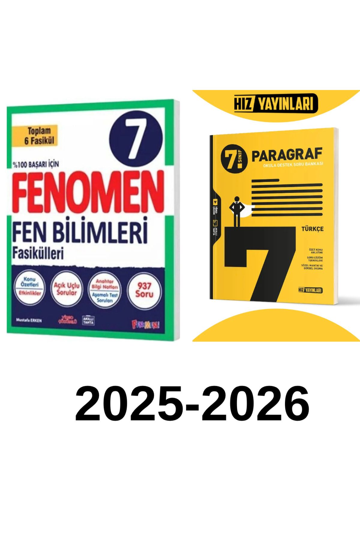 Fenomen Yayıncılık Fenomen 7. Sınıf Fen Bilimleri Fasikülleri + Hız 7.Sınıf Paragraf Set 2025-2026