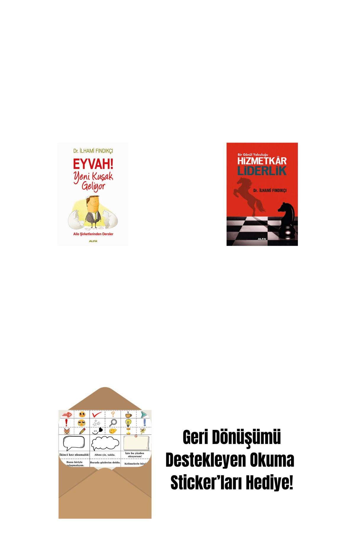 Alfa Yayınları Eyvah! Yeni Kuşak Geliyor + Hizmetkar Liderlik (Cep Boy) + Okuma Sticker'ları
