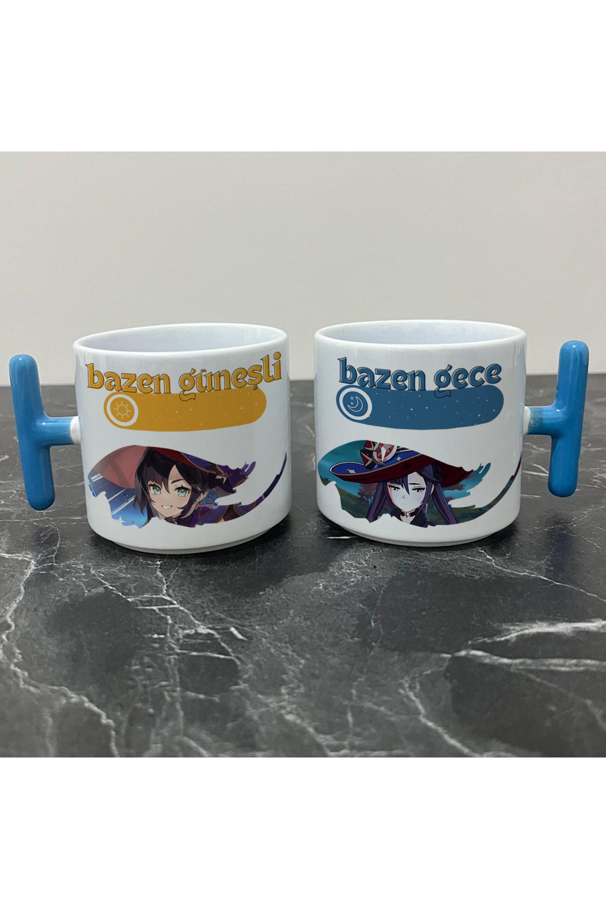 Define Moyas Genshin Impact Mona Kupa Bardak - Genshin Impact Güneşli Gece Serisi