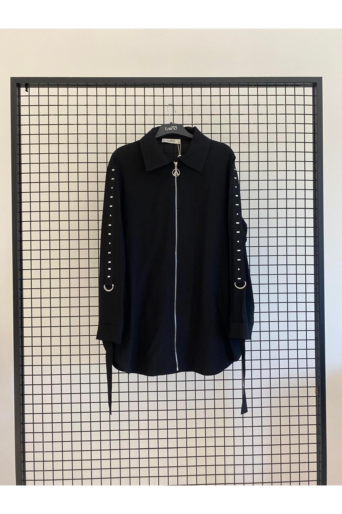 Armine TREND Yeni Sezon Koldan Taş Detaylı Yazlık Ceket Modaayka 25DSB573