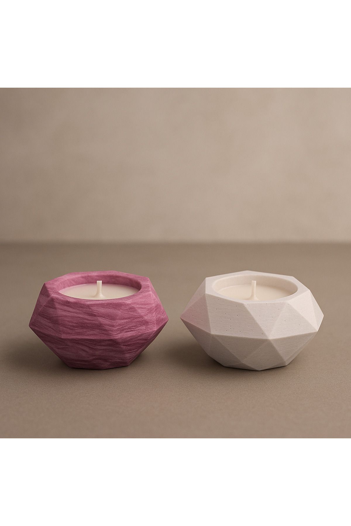 OD Concept Vanilya Kokulu Mermer Desenli Beton Mum