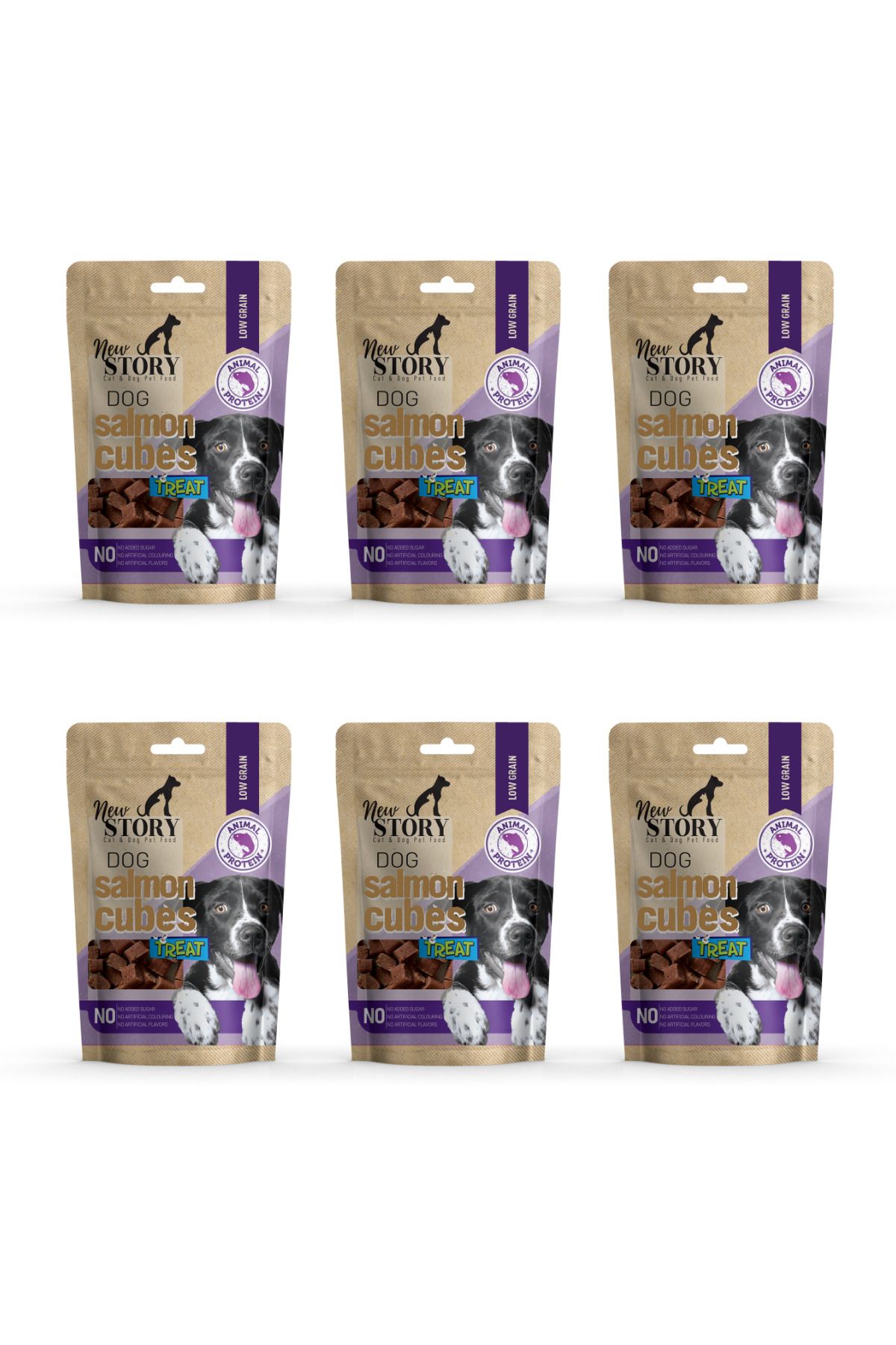 New Story Dog Salmon Cubes 6x80Gr. Somonlu, Köpek Ödül Maması