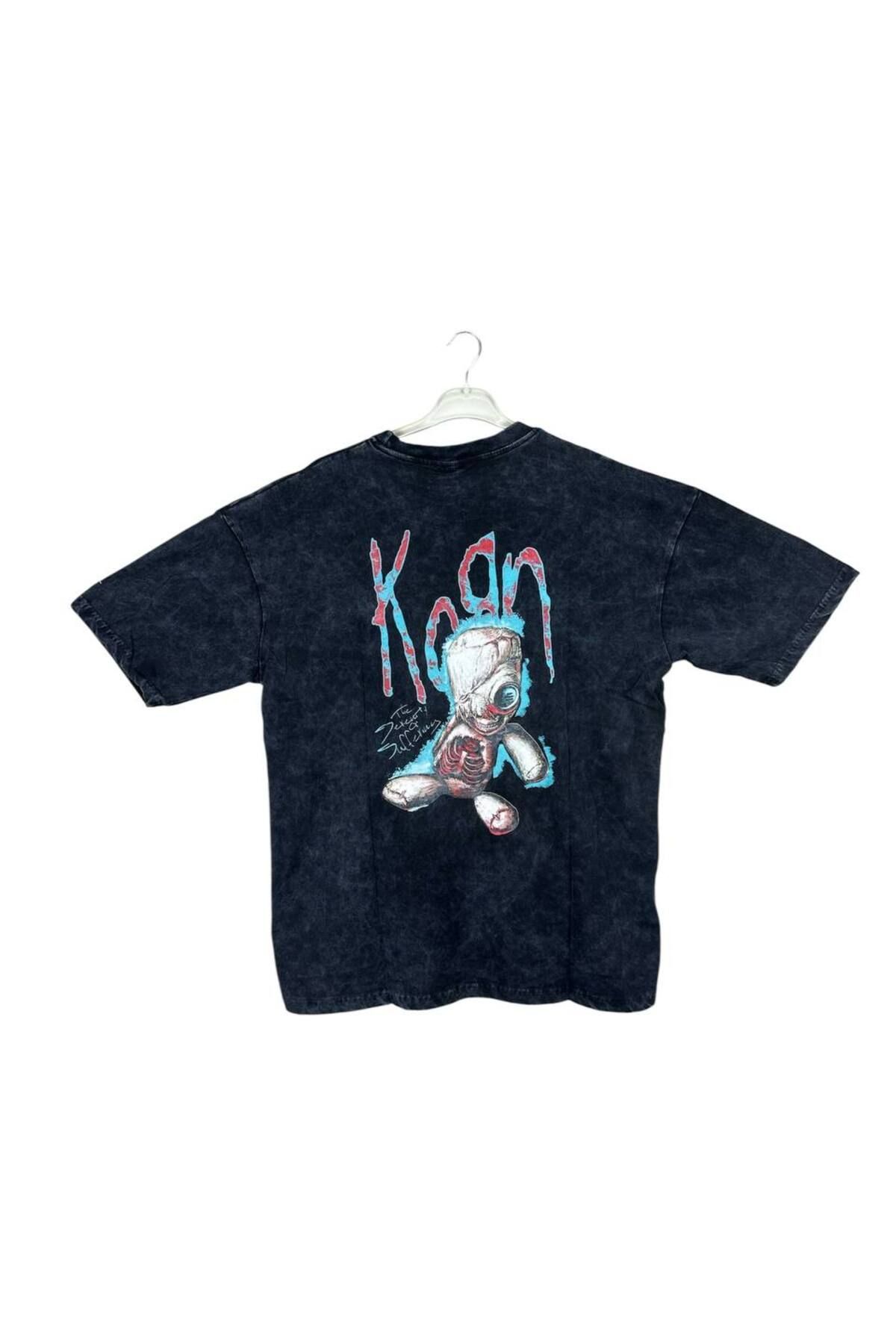 RİSE Korn SoS Doll Yıkamalı Oversize T-Shirt