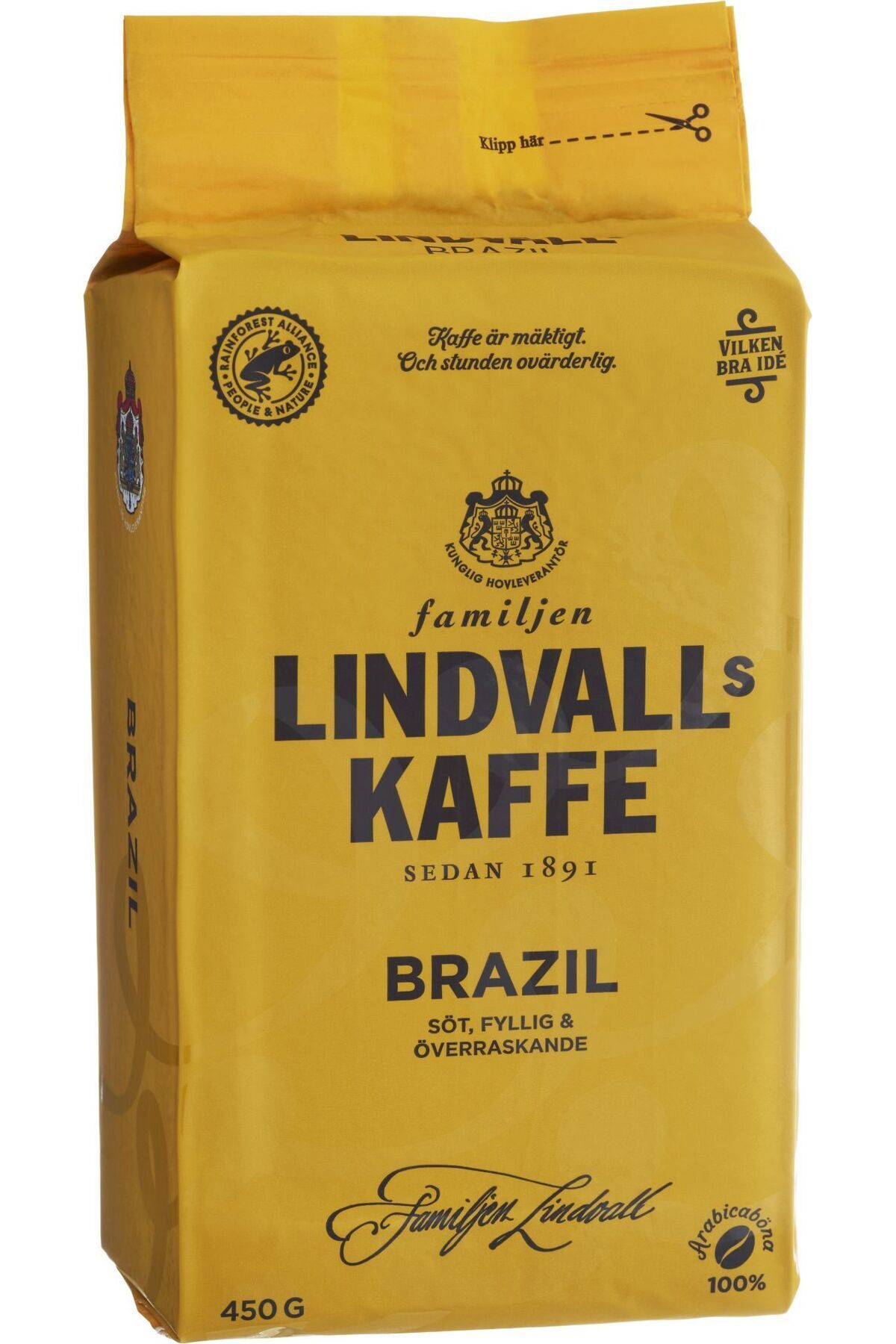 IKEA LINDVALL KAFFE Brazil koyu kavrulmuş öğütülmüş kahve, 450 gr