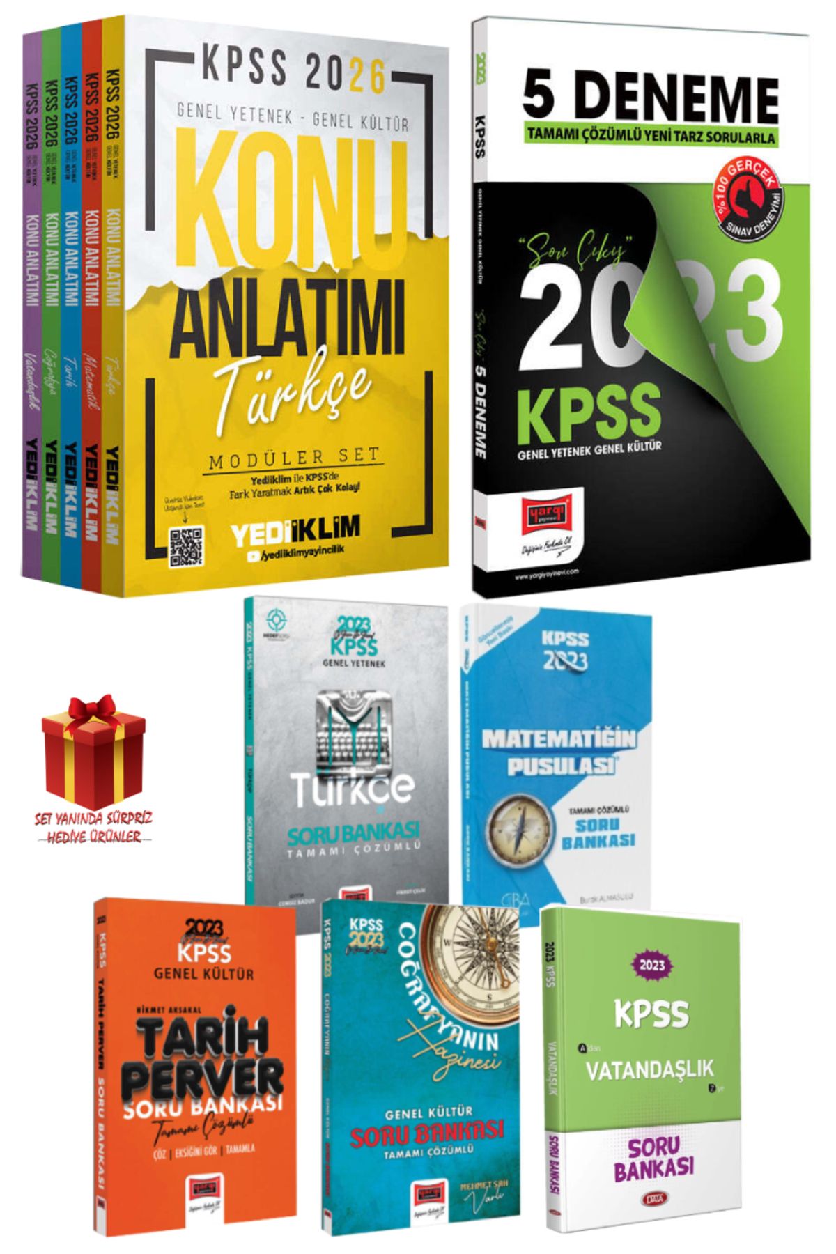 Yediiklim Yayınları 2026 Yediiklim KPSS GYGK Konu Anlatım Modüler Set+Yargı GYGK Soru Bankası Seti+Deneme