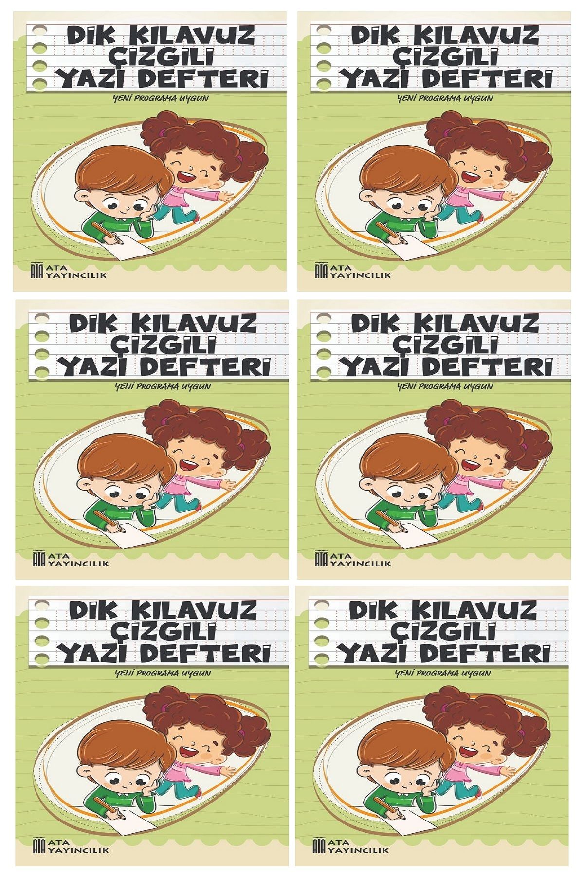 Ata Yayıncılık 1. Sınıf Yeni Müfredata Uygun Dik Kılavuz Çizgili Yazı Defteri Küçük Boy (6 Adet)