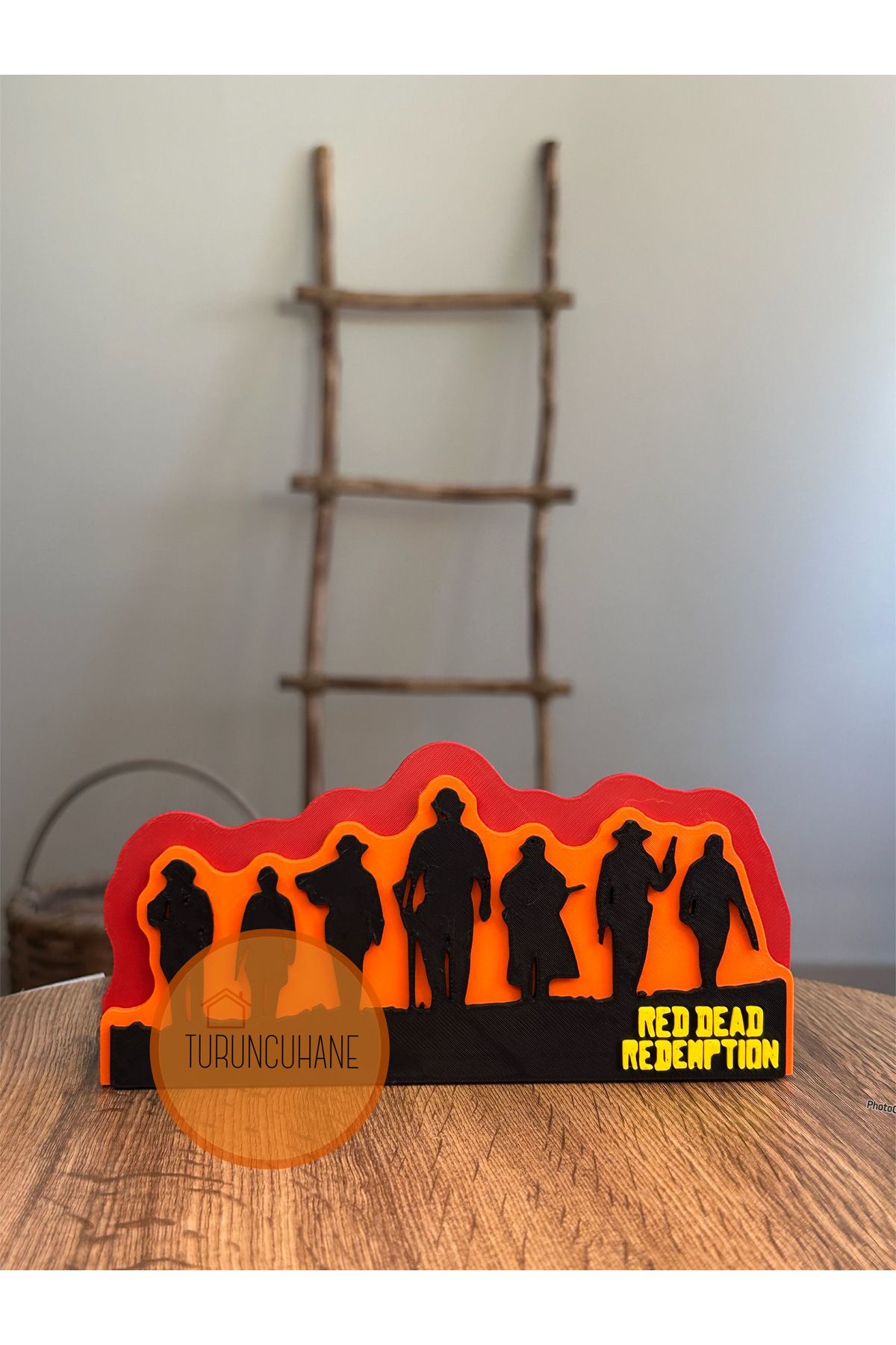TURUNCUHANE Red Dead Redemption Arthur Morgan Logo 17 Cm Masaüstü Dekor Gamer Hediyelik Figür