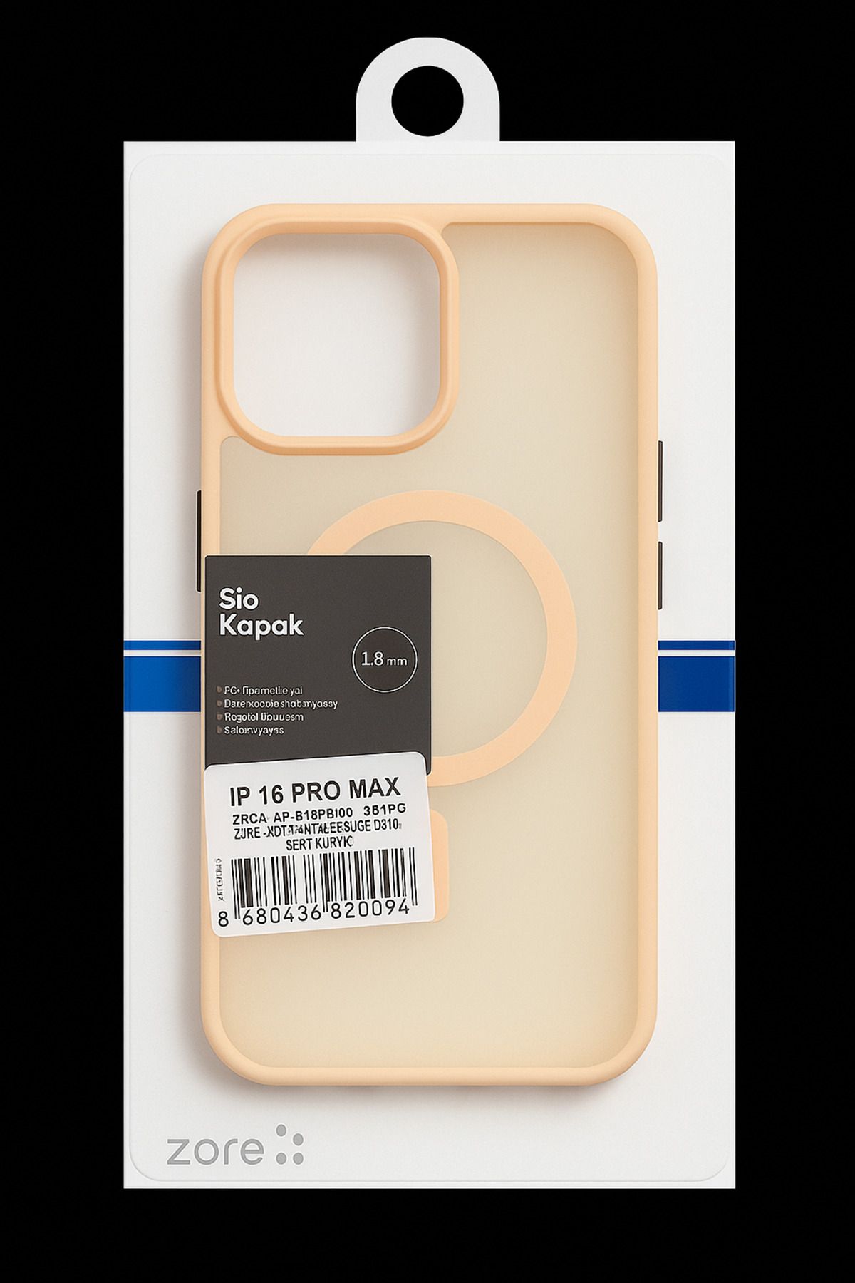 ROSSI Apple Iphone 16 Pro Max Uyumlu Bej Mat Kılıf Case
