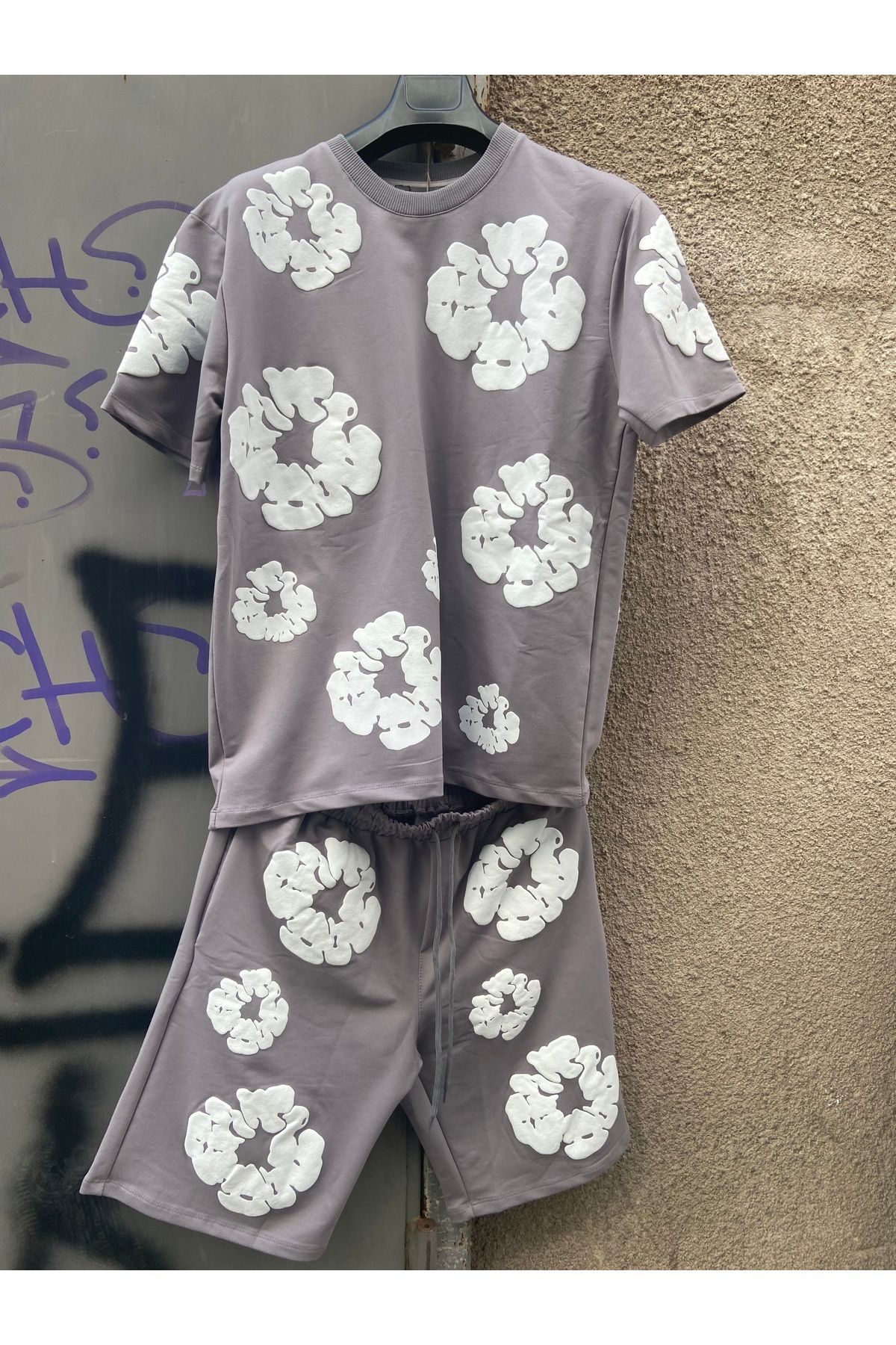 New Sheet ÇİÇEKLİ PENYE ŞORT TAKIM