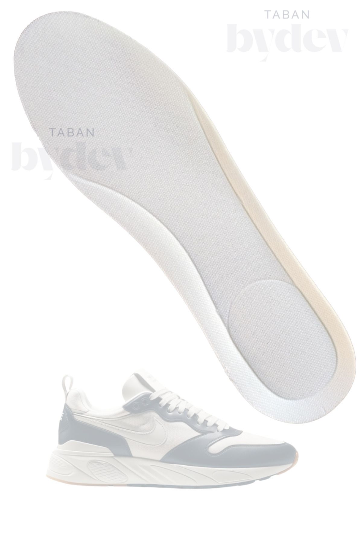 Bydev Taban İnce Seri Spor Ayakkabı Iç Tabanı Beyaz, (2 Çift)