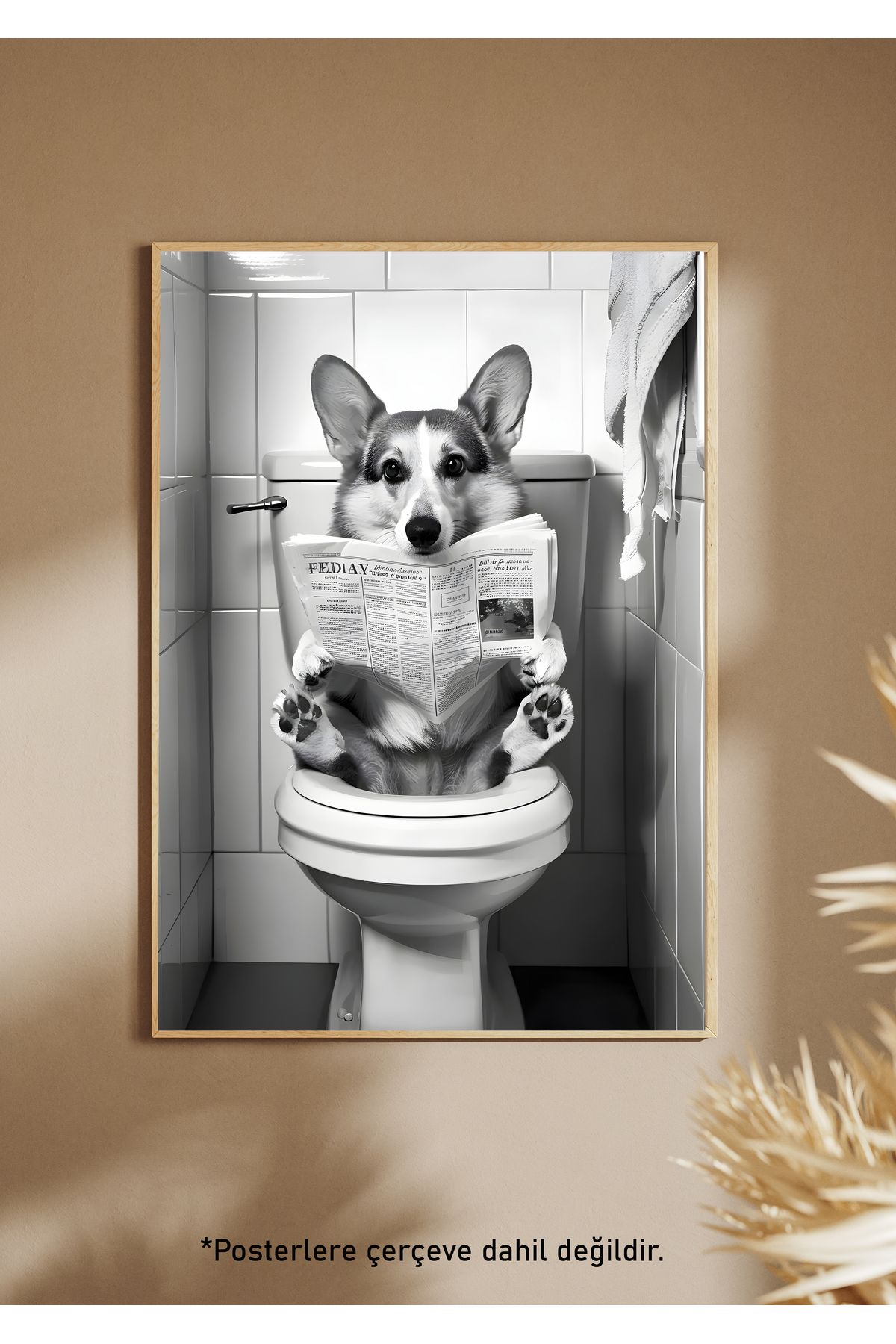 One Little Happiness DOG NEWS Poster Estetik Duvar Posteri , Çerçevesiz Poster