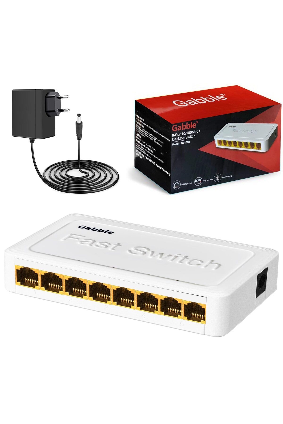 GABBLE Ethernet Switch 8 port Gabble GAB-SWC08 R6