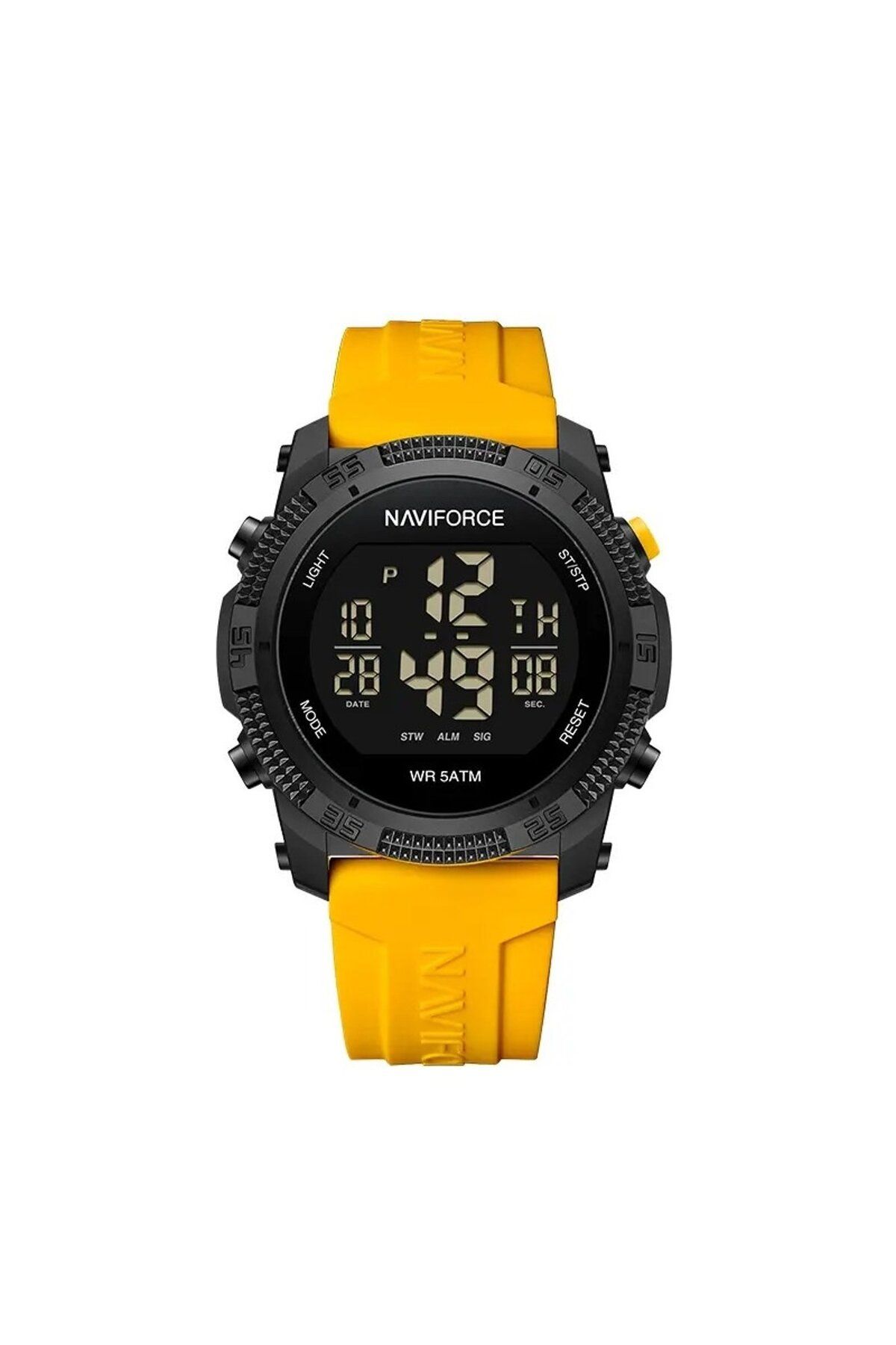 Naviforce Dijital Sarı Silikon Kordon Unisex Kol Saati 2110