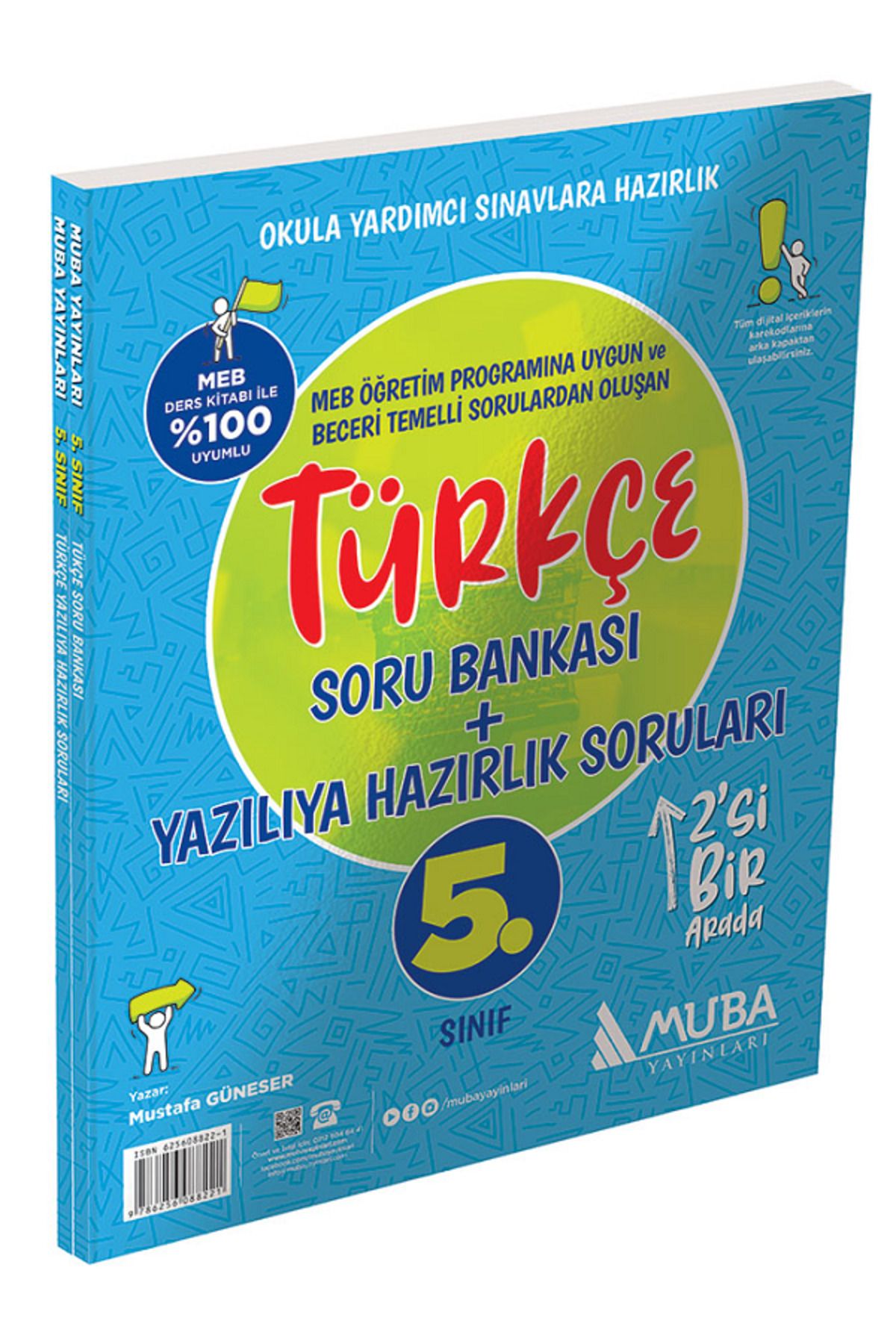 Evrensel İletişim Yayınları 5.Sınıf Muba Türkçe Soru Bankası / 2'Si 1 Arada / Yazılıya Hazırlık Soruları / Beceri Temelli