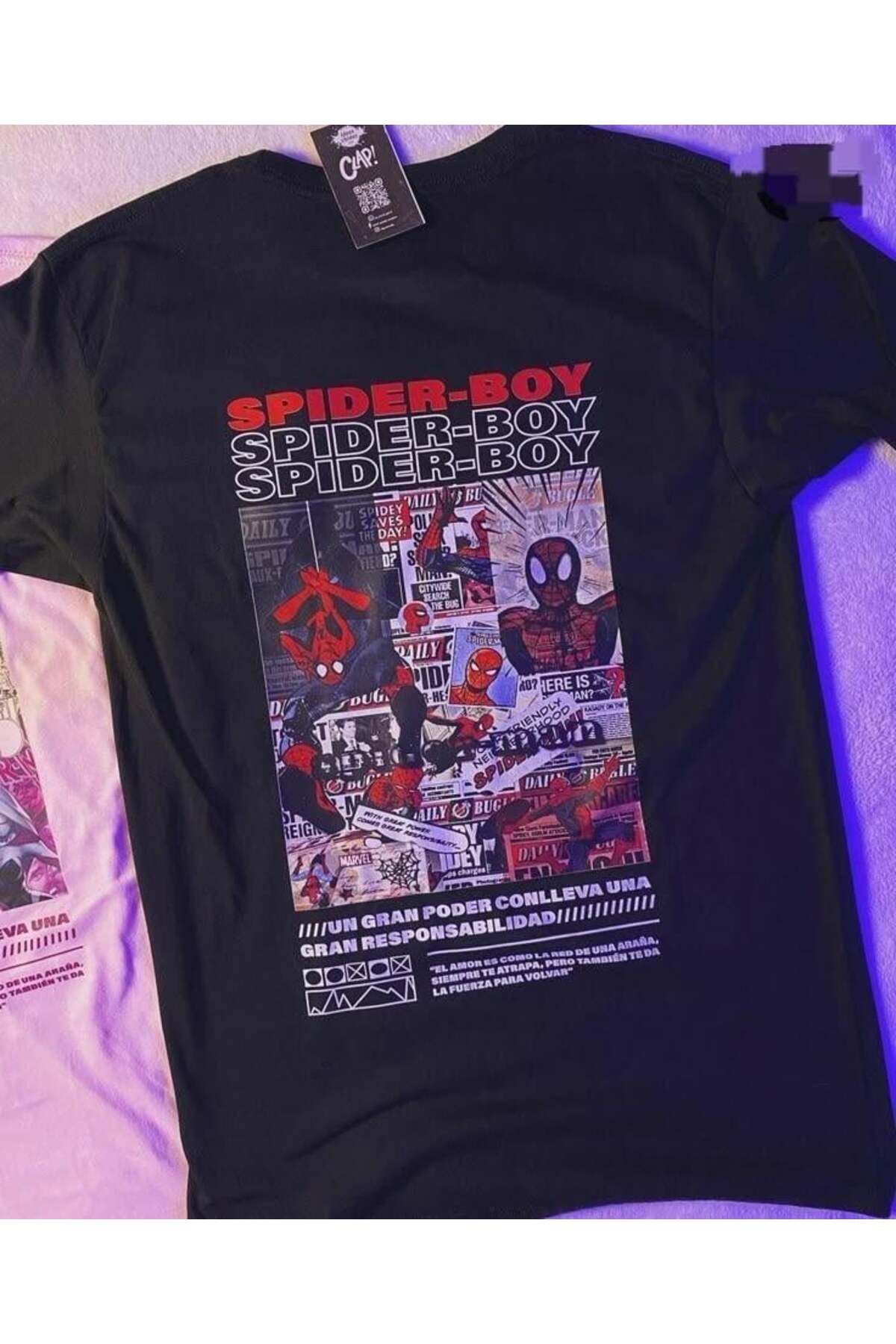 Wisevelya Spider Boy Baskılı Tişört
