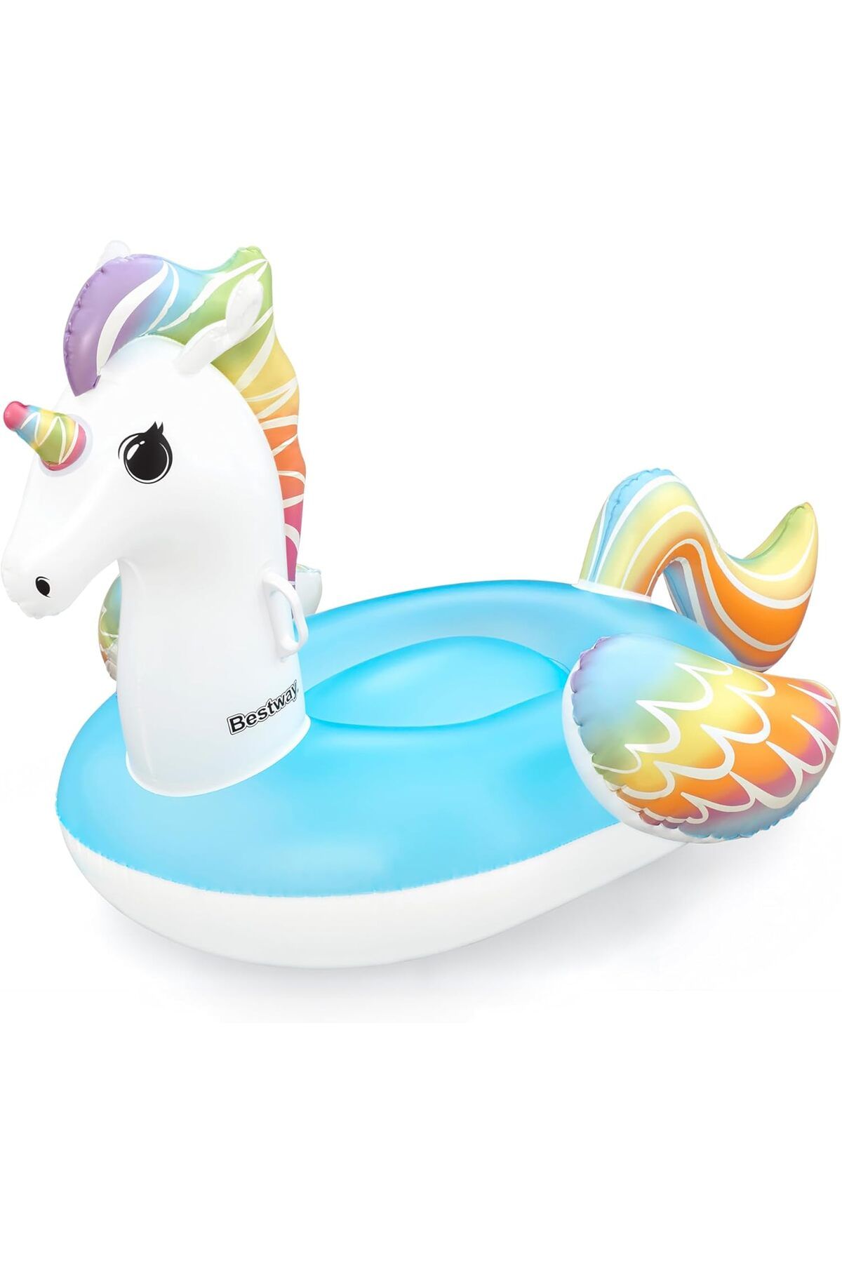 BESTWAY Fantasy Binilebilir Tek Boynuzlu At Pegasus -unicorn Tutunmalı Deniz Ve Havuz Yatağı 155x119 Cm