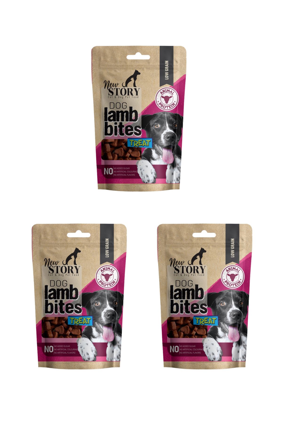 New Story Dog Lamb Bites 3x80Gr. Kuzu Etli, Köpek Ödül Maması