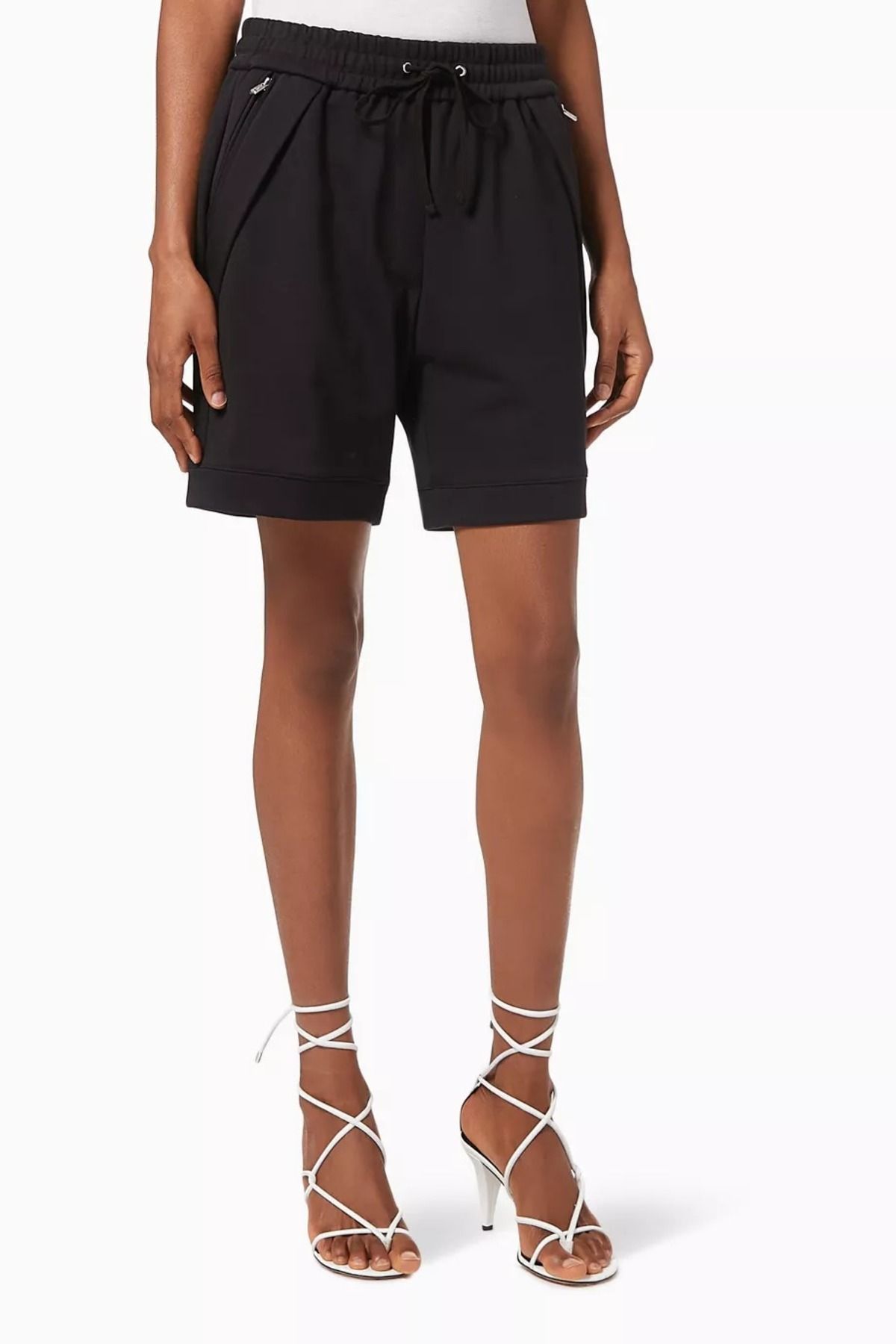 3.1 Phillip Lim French Terry Şort %100 Pamuk, Fermuarlı Cepli Modern Athleisure Stil