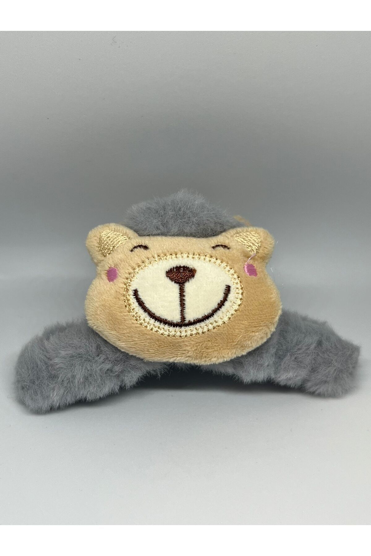 YASİNHOME GRİ AYICIKLI PELUŞ MANDAL TOKA