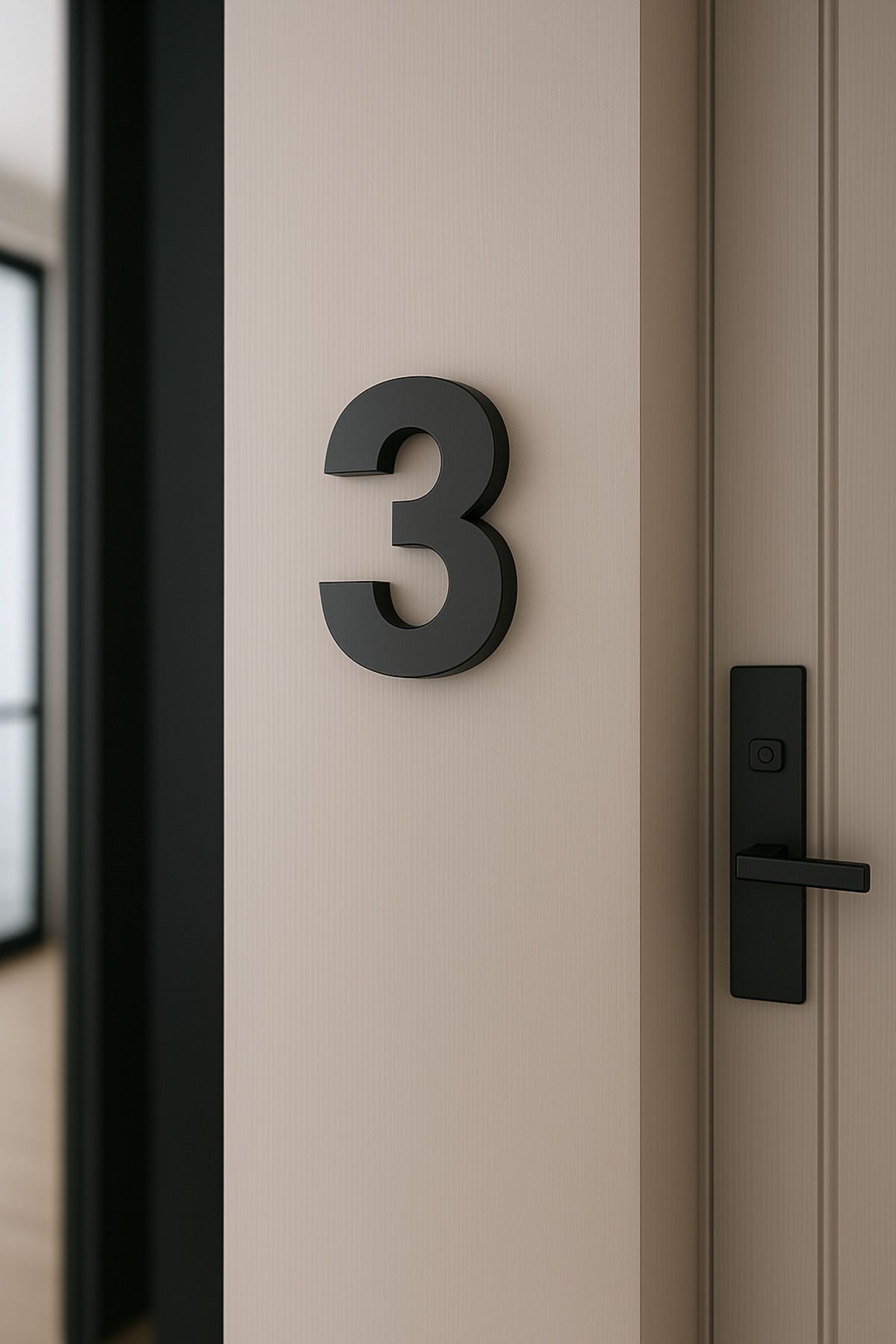 Rekatech-3D House Number in Modern Style (Number 3) |   7 cm Bottom Dimension – 15 cm Height 2