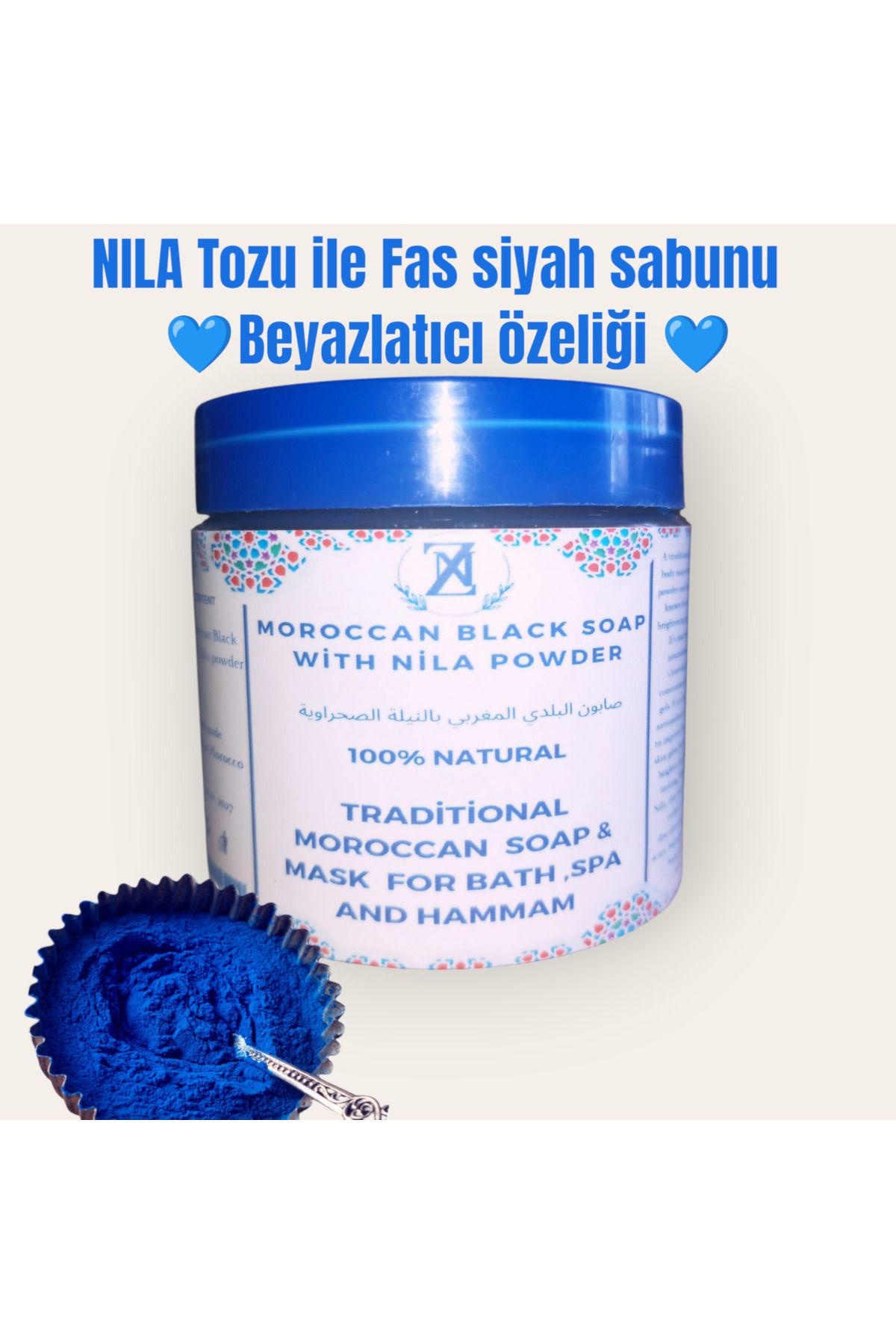 VİSKOYAT Fas Nila Tozuıla Siyah Sabun 210g/fas Nila Tozu Fas Spa/fas Siyah Sabunu ,vücut Peeling.
