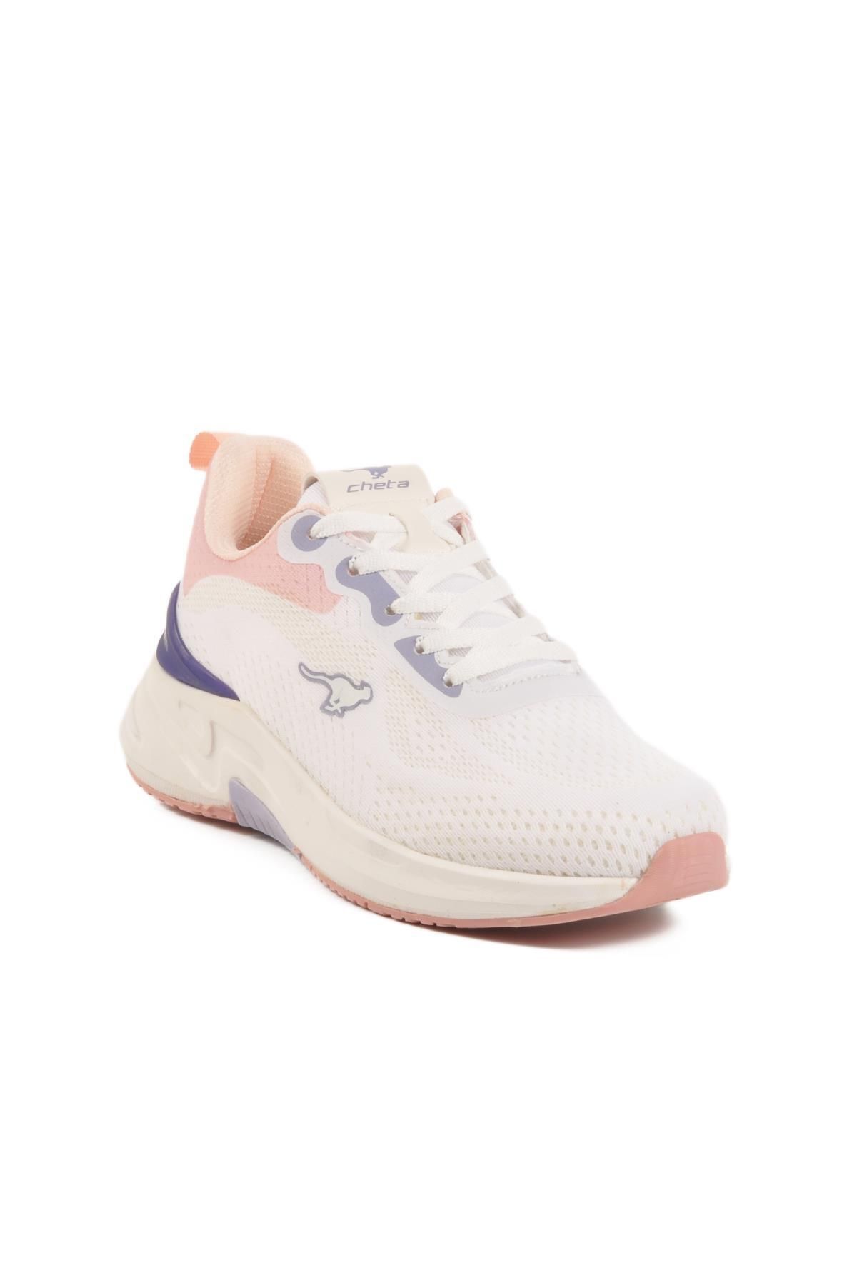 WALKWAY Unisex Memory Foam Beyaz-Pudra Spor Ayakkabı Cheta Pretty