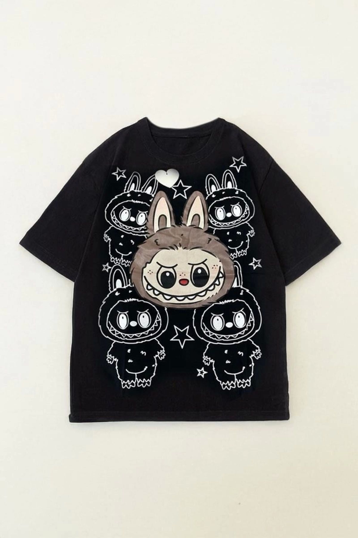 1blood Siyah Labubu Star Unisex T-shirt