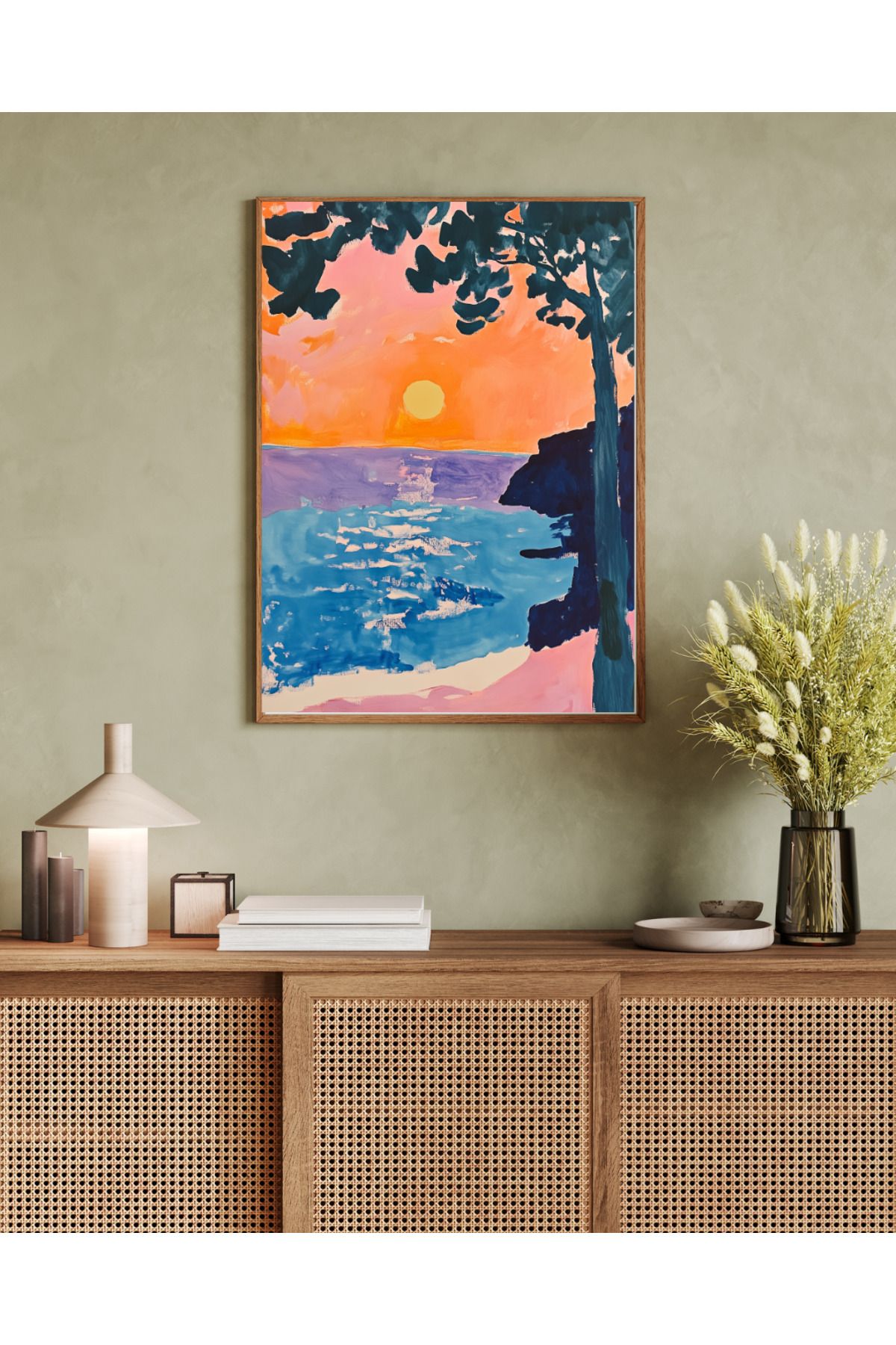 woodhomeworks tek parça salon ofis dekor tablo