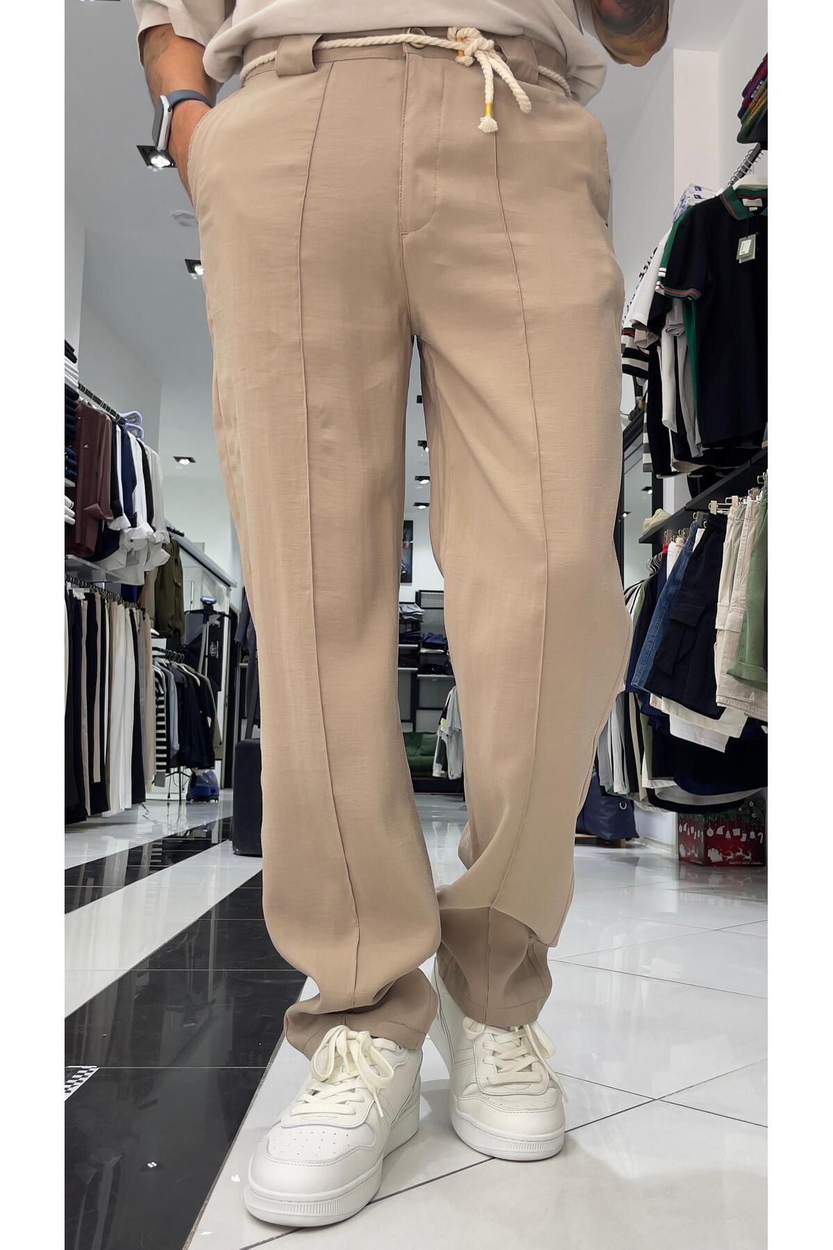 higo Kemer Detaylı Modal Baggy Fit Erkek Pantolon
